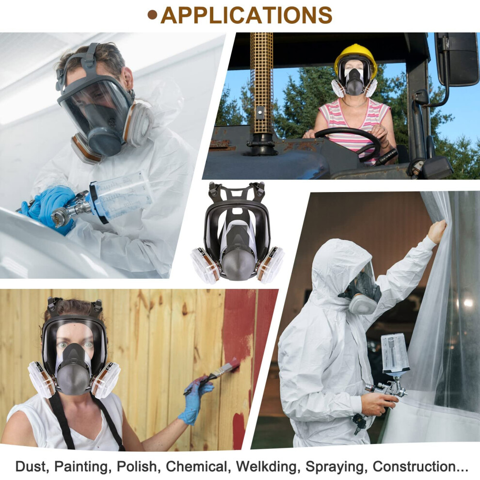 15in1 6800 Full Face Respirator Mask Activated Carbon Respirator Mask