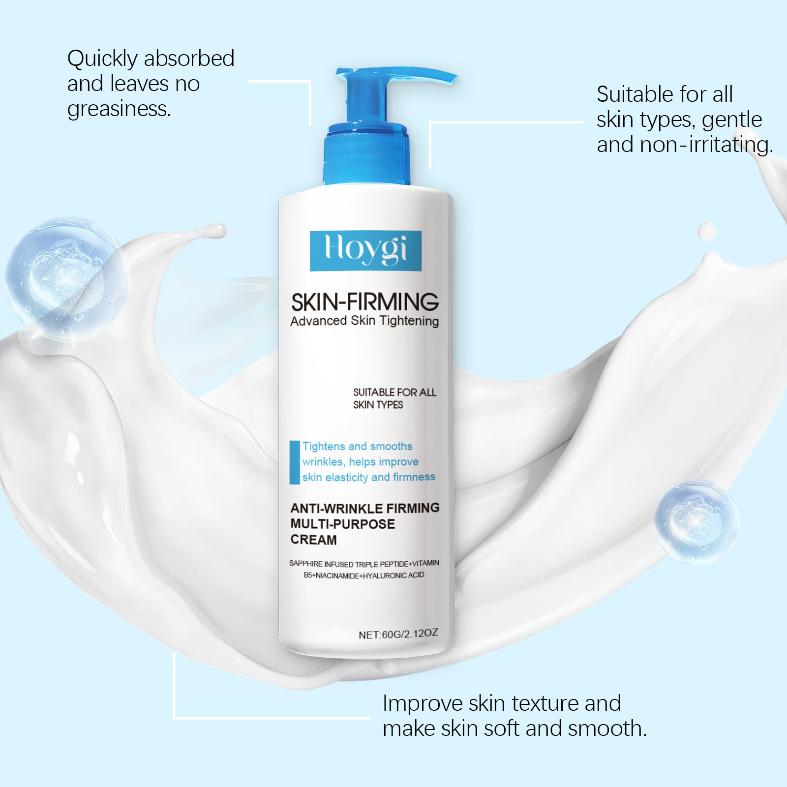(1 PC) HOYGI Skin Firming Cream Tightening Improve Sagging Body Lotion Increase Elasticity Nourishing Moisturizing Lifting Brighten Skin Care
