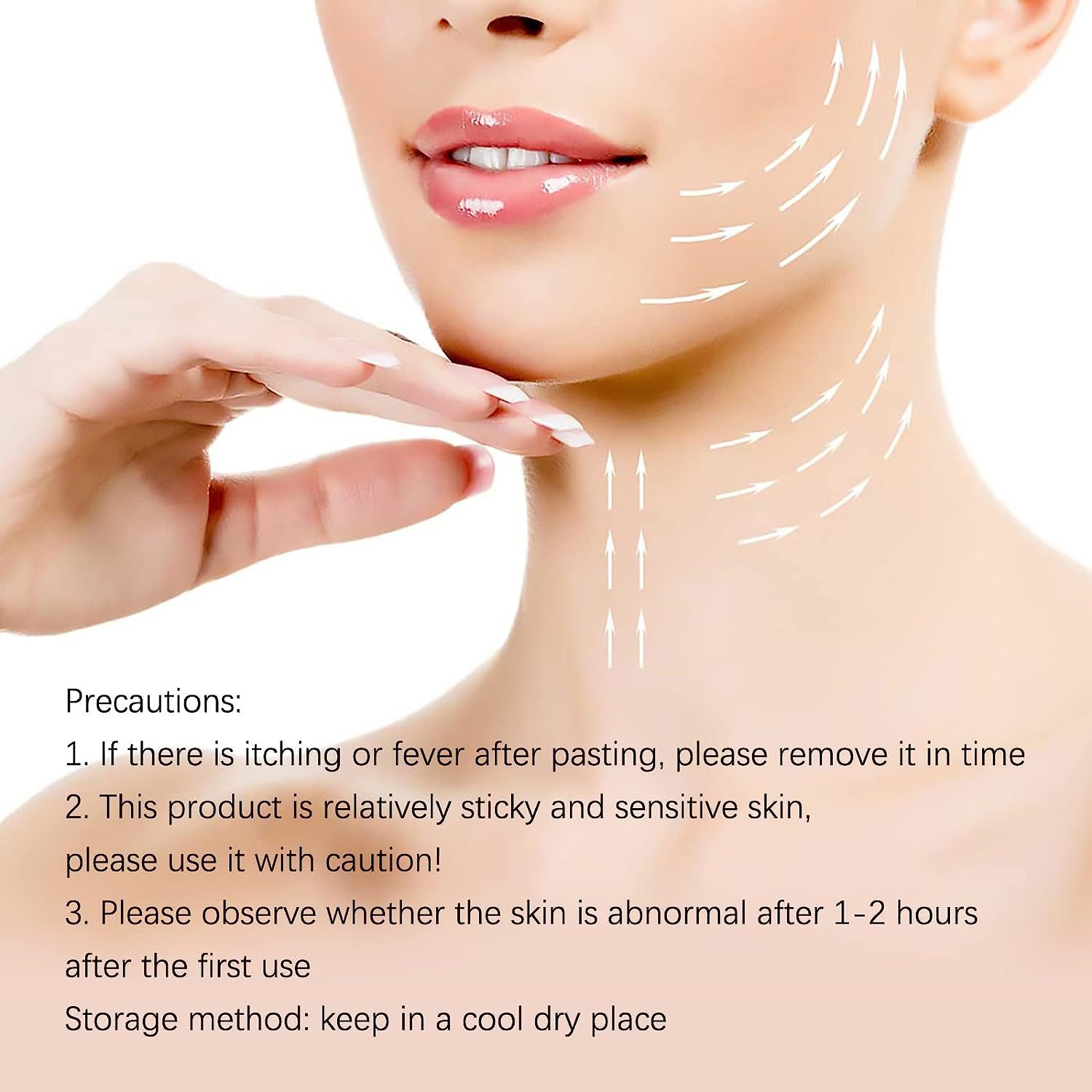 Face Lifting Tape V Shaped Invisible Tape For Double Chin Facial Tape Anti Wrinkle Tape Fine Line Reducing Make Up Stickers for Face Neck Geteawily