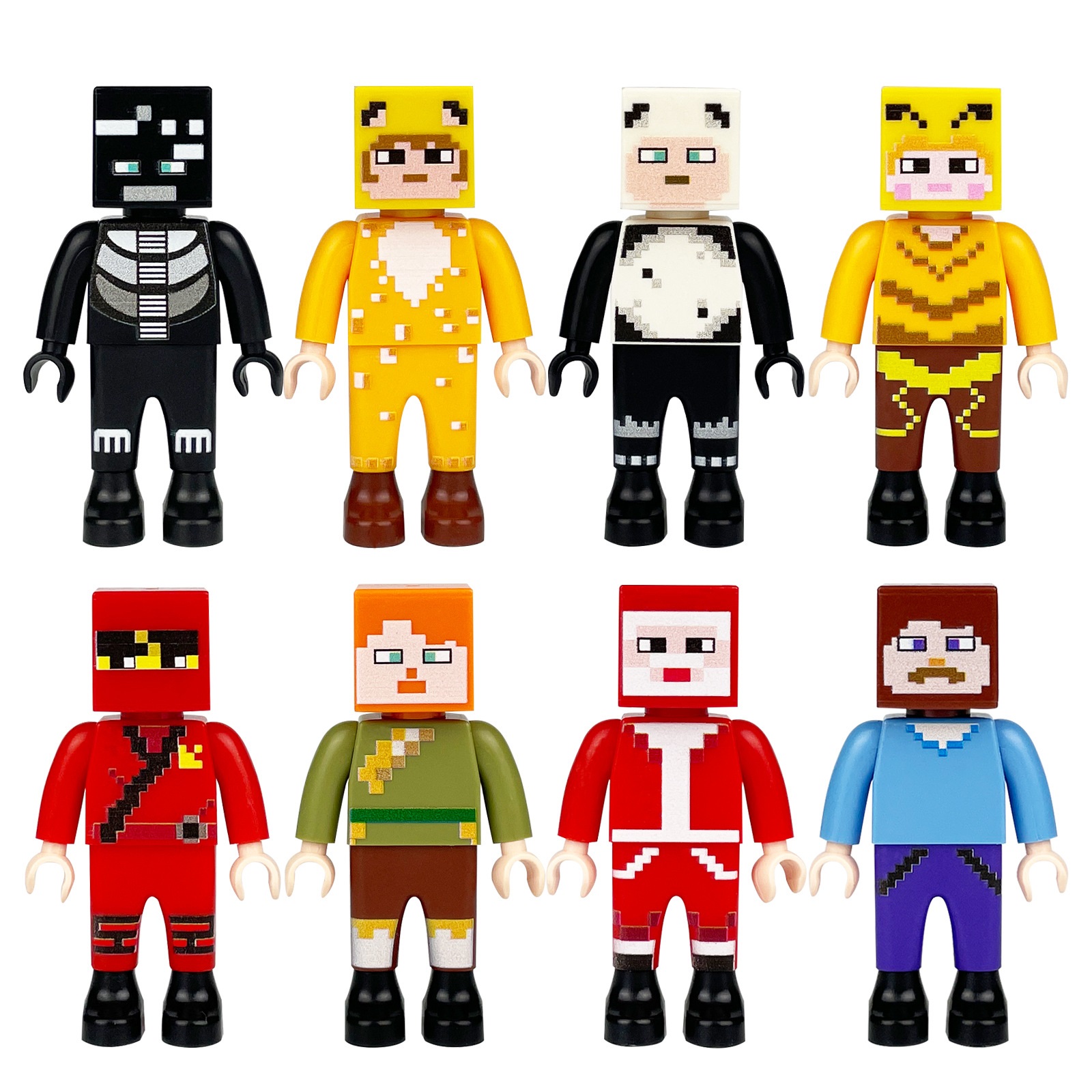 (Style C) Game Pixel Mini Figures Toy Building Blocks Set Educational Construction Collection Role Play Decoration and Gifts for Kids
