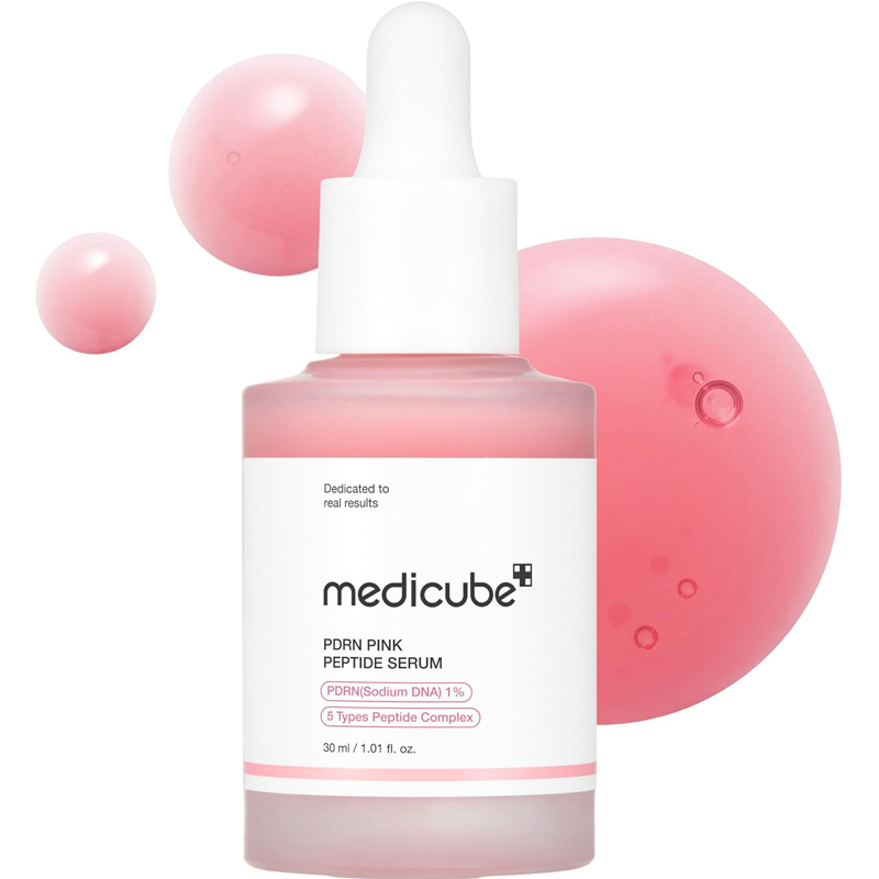 medicube Salmon DNA PDRN Pink Peptide Serum Pink Glow Serum Peptide Niacinamide Hydrating Moisturising Firming Uneven Skin Tone Resilience Korean Skincare 30ml