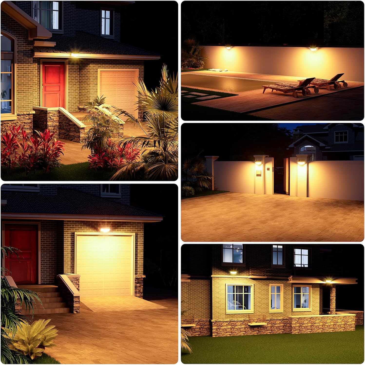 Solar Security Flood Lights Outdoor Motion Sensor with Remote Control Waterproof Outdoor Solar Light Warm White with 2.7m Cable for Garden Garage shed