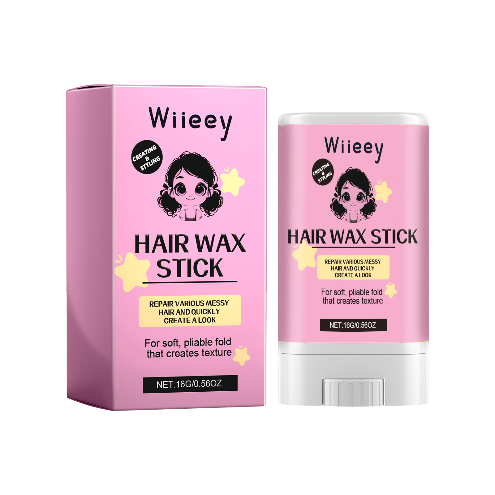 Styling Wax Stick For Hair Shaping Smoothing And Frizz Control Portable Hold And Shine Treatment