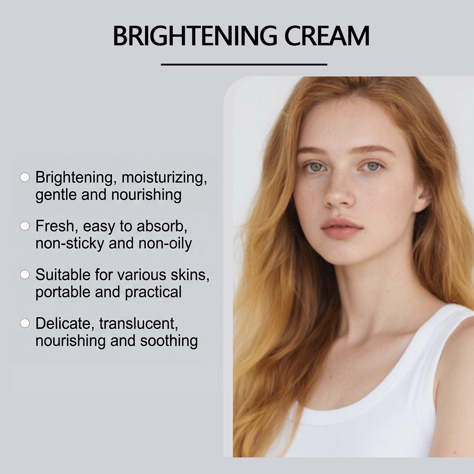 Facial Care Cream For Brightening Hydrating And Softening Daily Skin Moisturizer