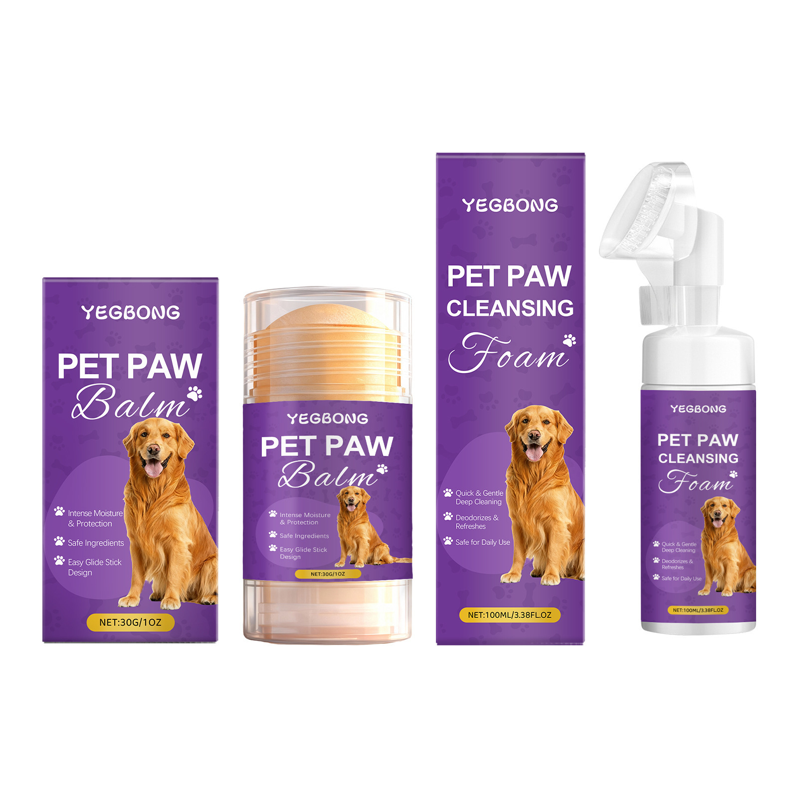 (protection) Pet Paw Care Kit For Gentle Cleansing Moisturizing And Soothing Cat And Dog Paw Pads Daily Grooming Essentials