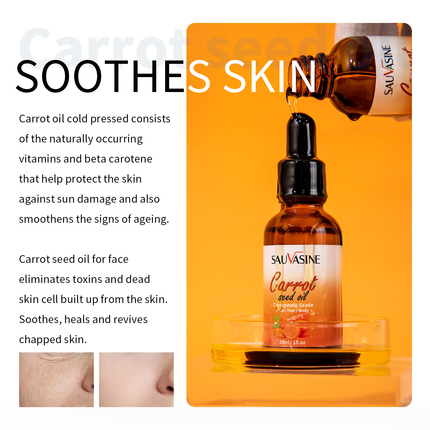 Leave In Hair Oil Smoothing Nourishing For Dry Damaged Frizzy Hair Daily Styling Treatment 30ml