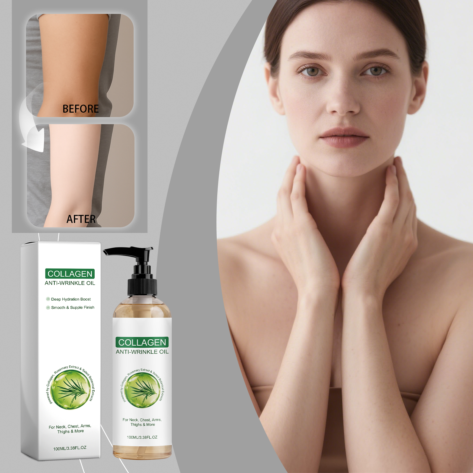Collagen Moisturizing Hydrating Soft Silky Light Care Oil For Dry Skin Daily Body Nourish Maintain Smooth