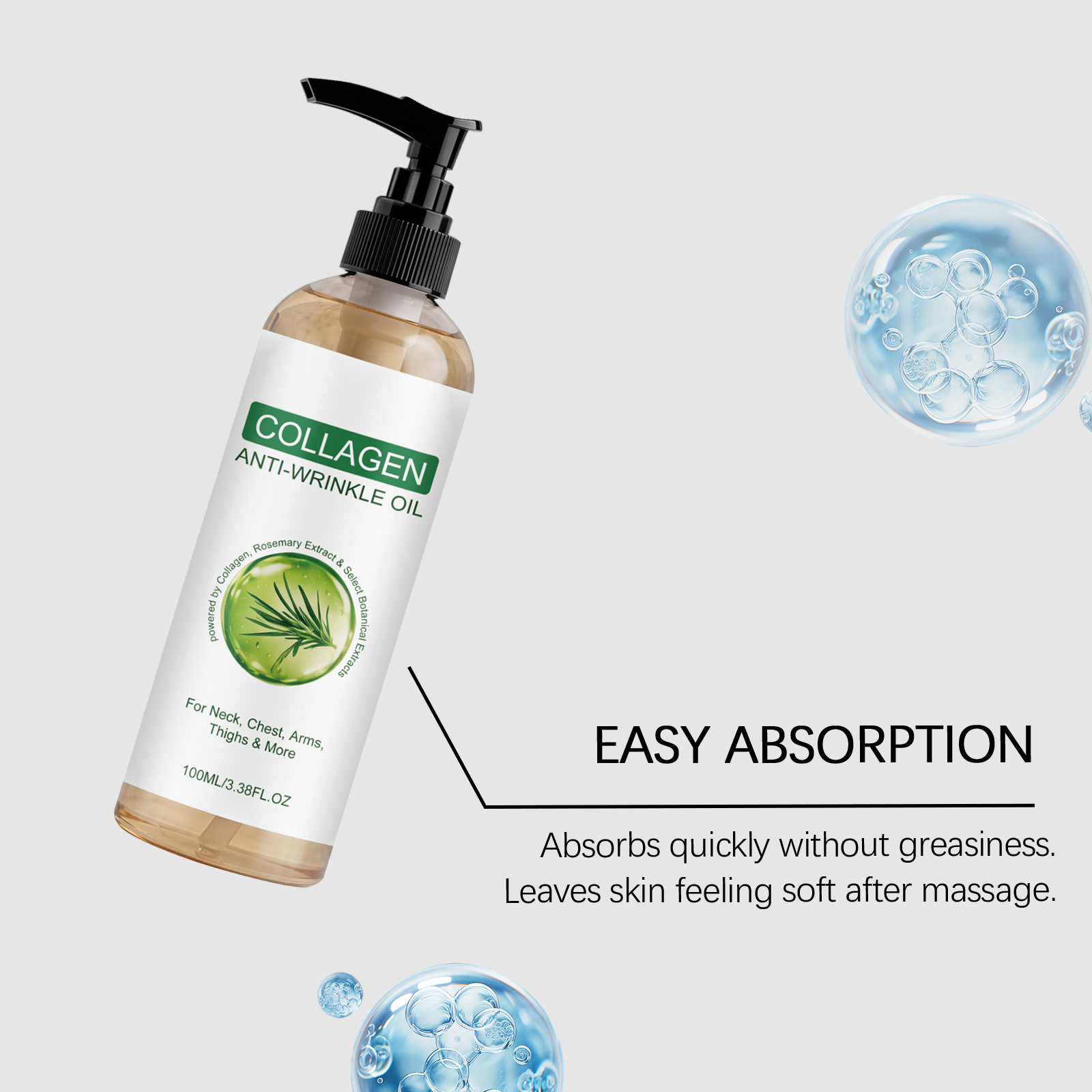 Collagen Moisturizing Hydrating Soft Silky Light Care Oil For Dry Skin Daily Body Nourish Maintain Smooth