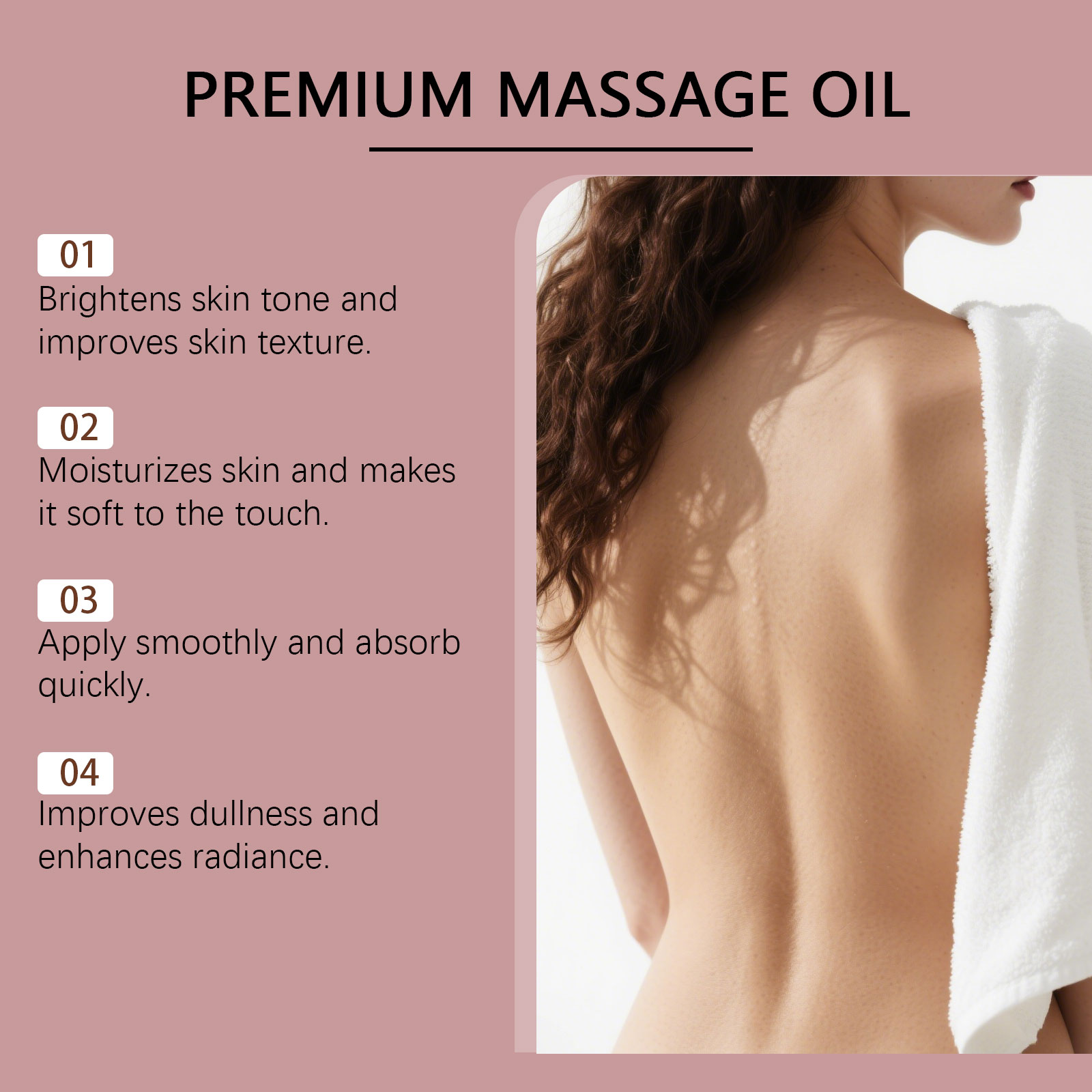 Body Massage Oil Daily Mild Moisturizing Skin Care Nourishing Almond Ingredient For Whole Skin Use
