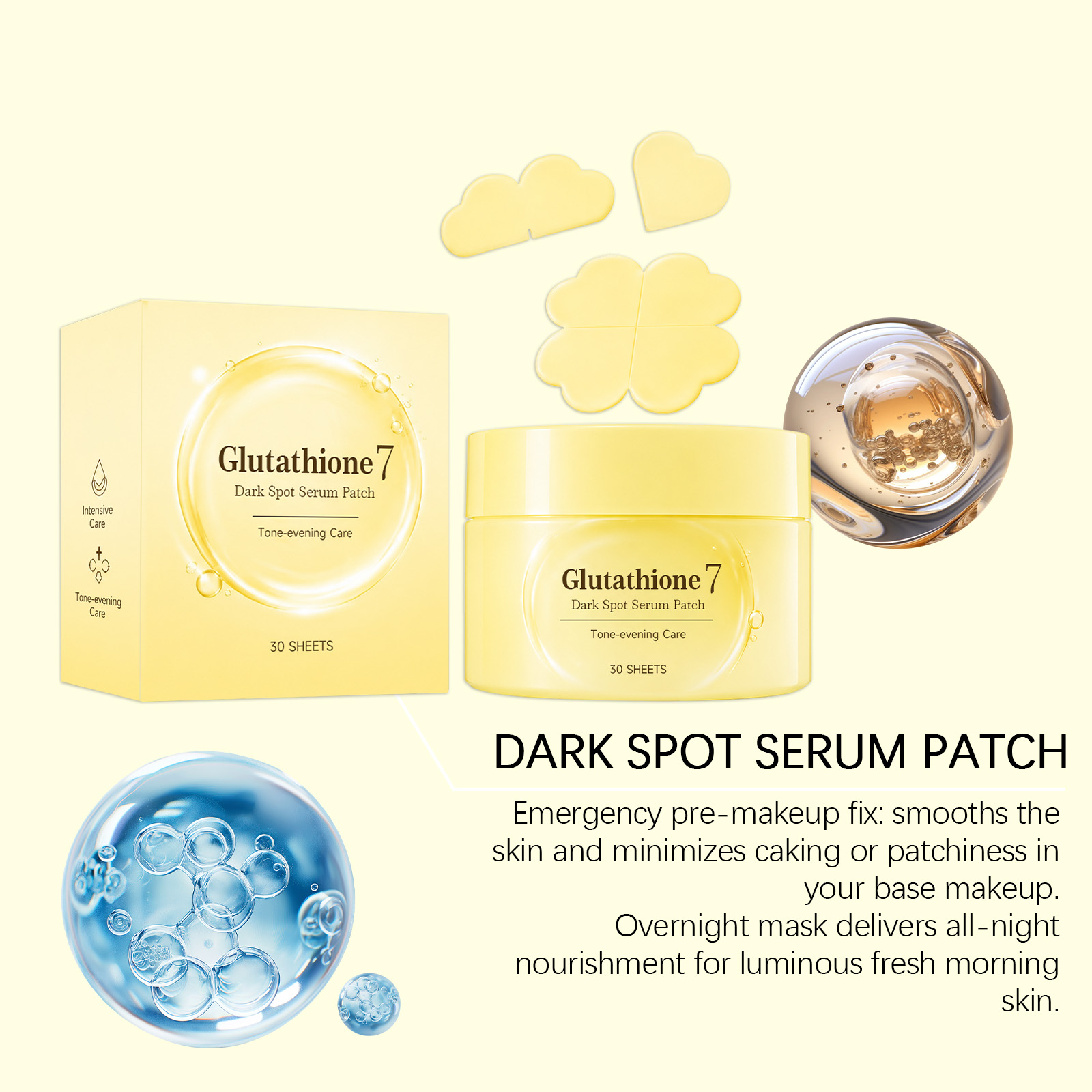 Glutathione Balancing Skin Essence Patch Daily Mild Hydrating Close Fitting Moisturizing Brightening Multi Nourishing Facial Care