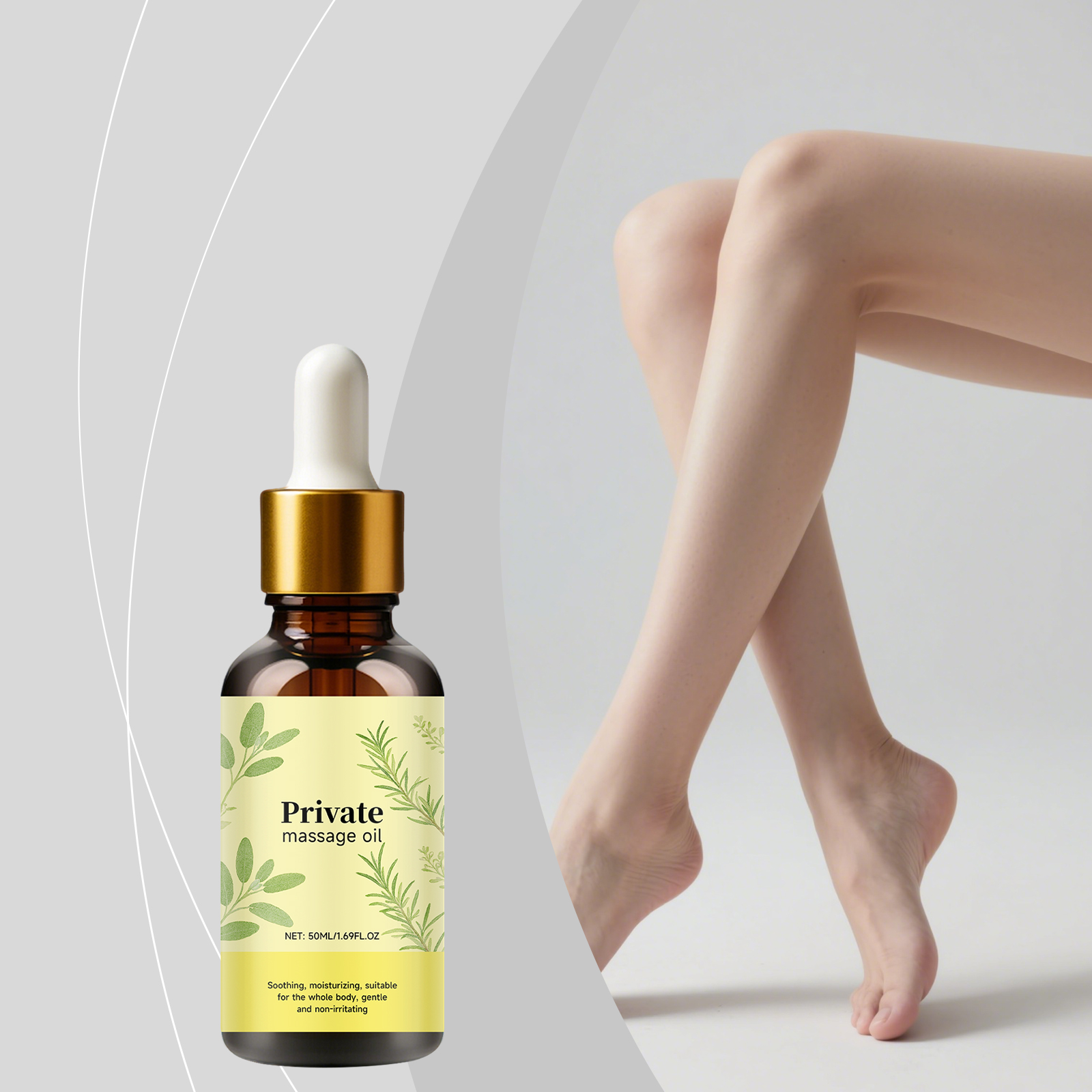 Private Hair Massage Essential Oil Nourish Repair Soothe Moisturize Natural Plant Extract Mild Skin Friendly Human Private Body Hair Daily Care Maintenance