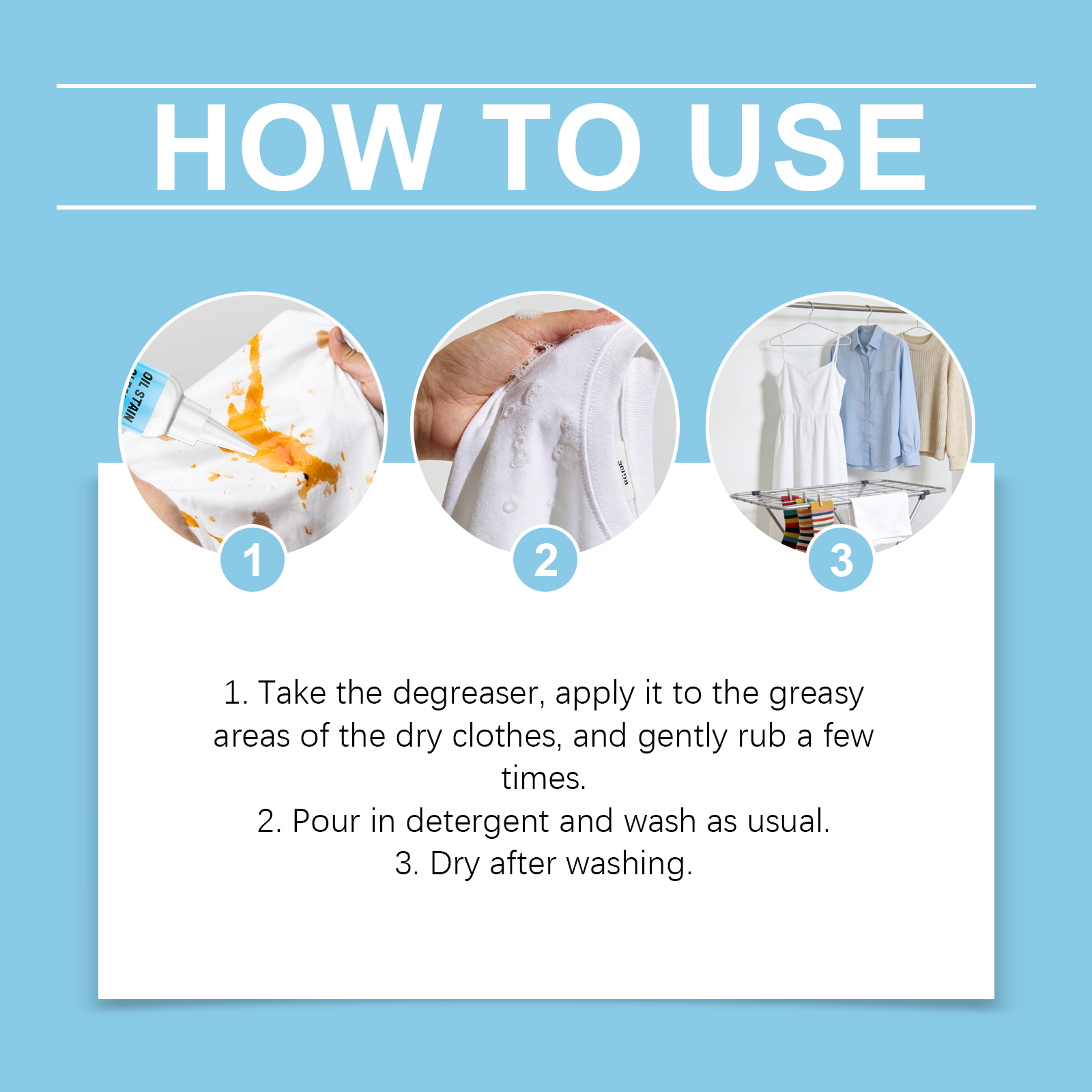 Clothing Cleaning Spray Mild Stain Removal Neat Fresh Long Lasting Fragrance Daily Fabric Care For All Garment Types