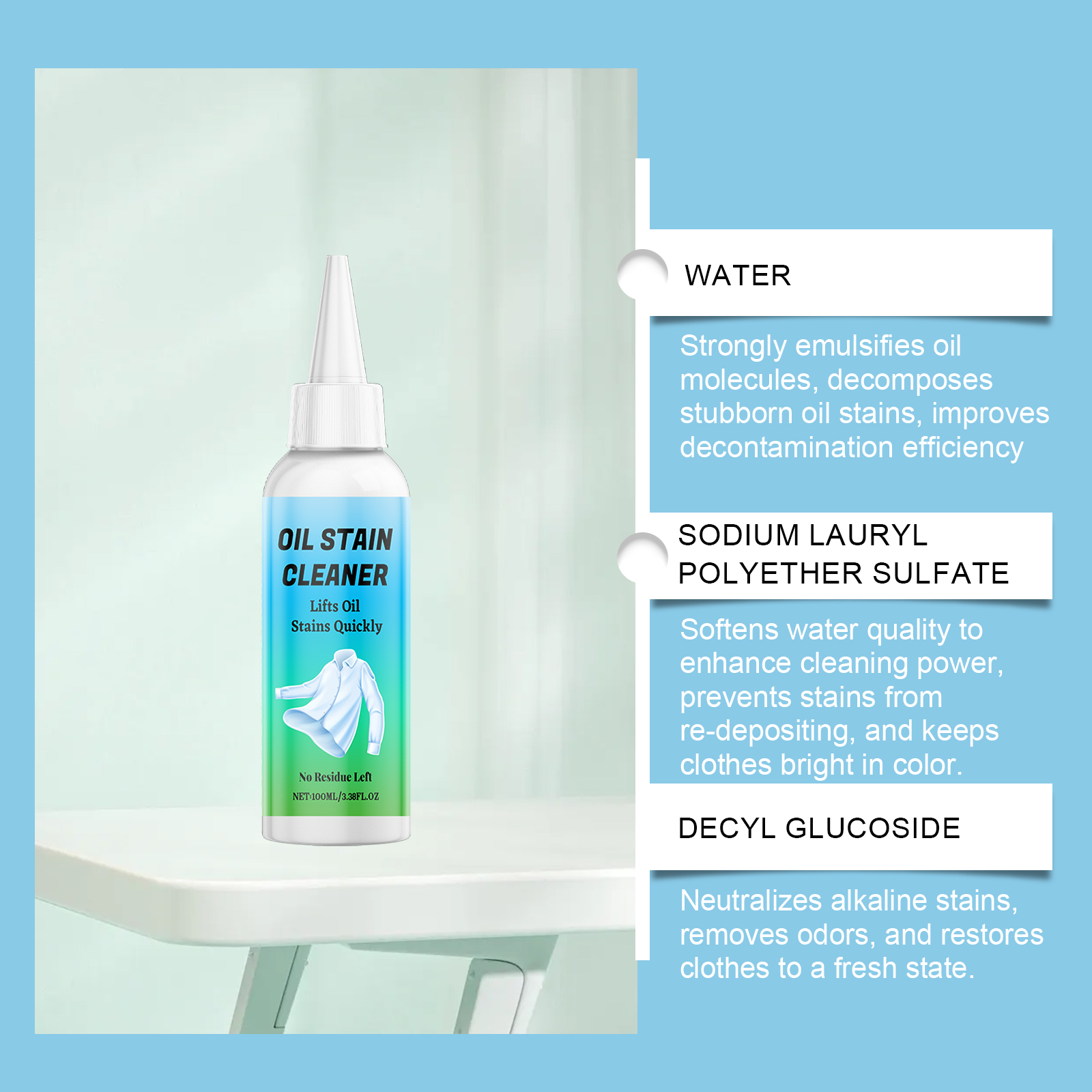 Clothing Cleaning Spray Mild Stain Removal Neat Fresh Long Lasting Fragrance Daily Fabric Care For All Garment Types