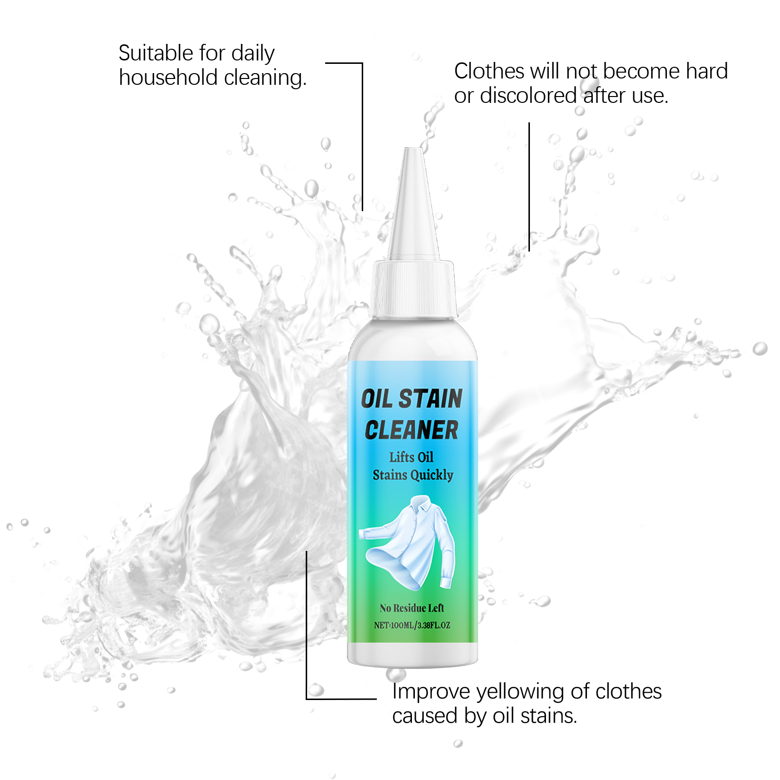 Clothing Cleaning Spray Mild Stain Removal Neat Fresh Long Lasting Fragrance Daily Fabric Care For All Garment Types