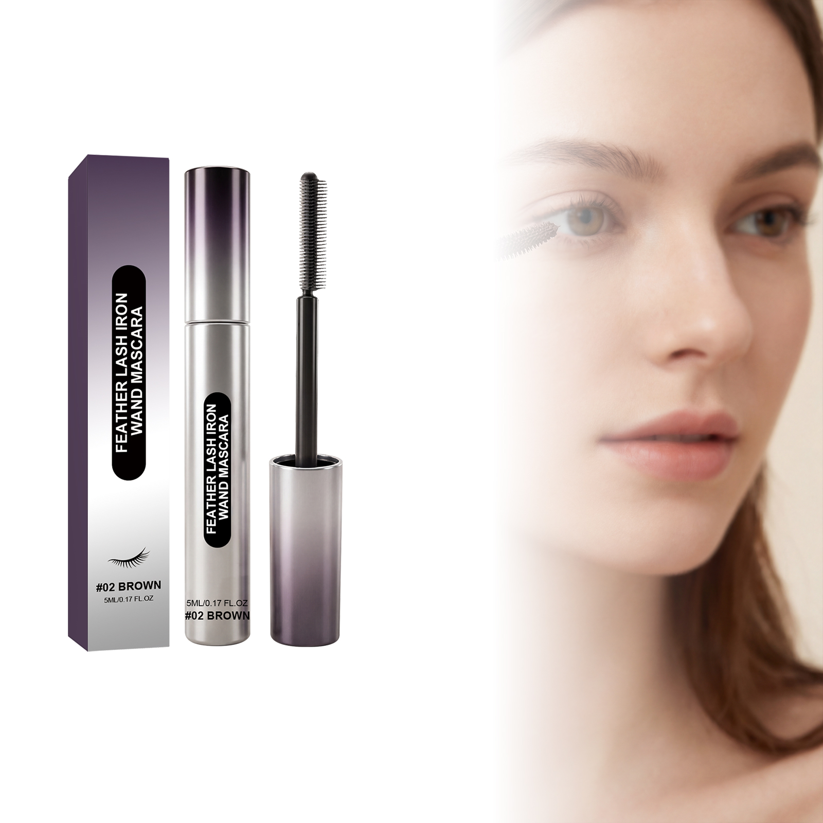 Brown Mascara Smooth Curling Natural Setting Longwearing Vibrant Beginner Friendly WideEye Makeup Multiuse