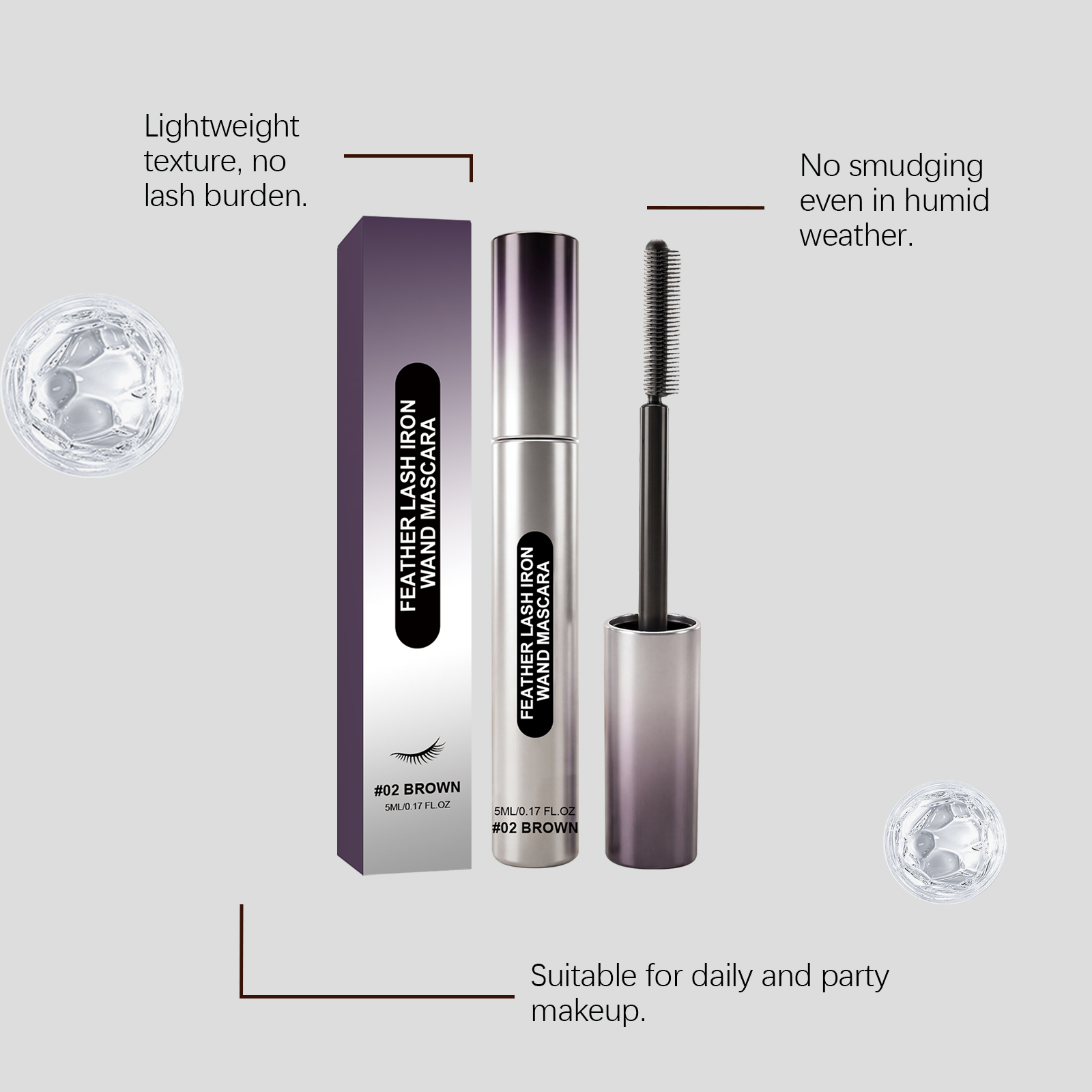 Brown Mascara Smooth Curling Natural Setting Longwearing Vibrant Beginner Friendly WideEye Makeup Multiuse