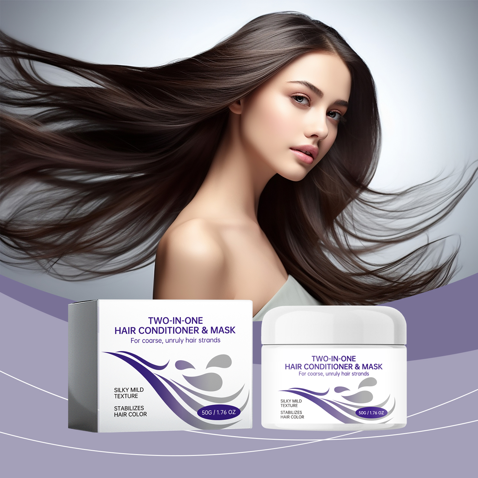 Two In One Hair Conditioner Mask Smooth Moisturizing Water Lock Repair Dry Frizzy Hair Daily Care