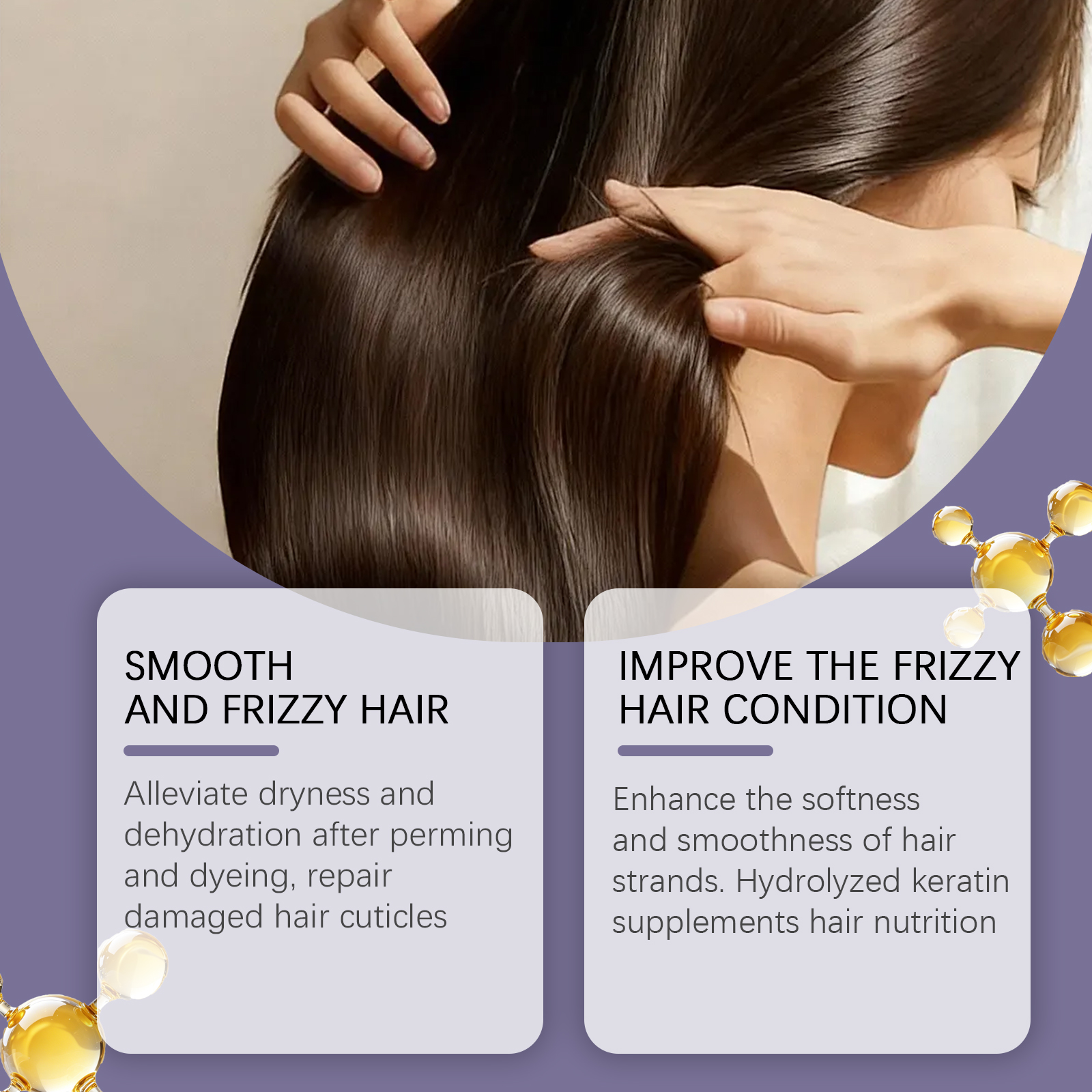 Two In One Hair Conditioner Mask Smooth Moisturizing Water Lock Repair Dry Frizzy Hair Daily Care
