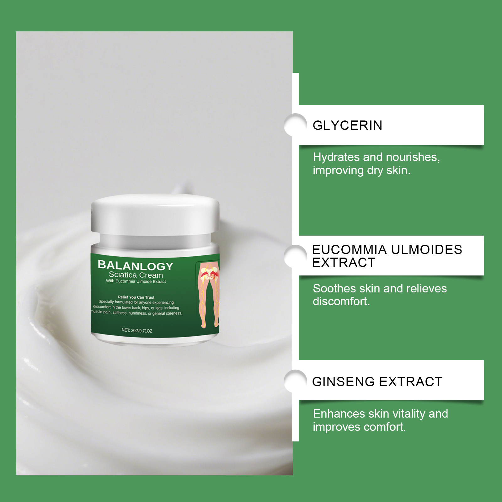 Gentle Formula Nourish Soothe Repair Hip Skin Daily Care Massage Ointment Deep Soft Moisture