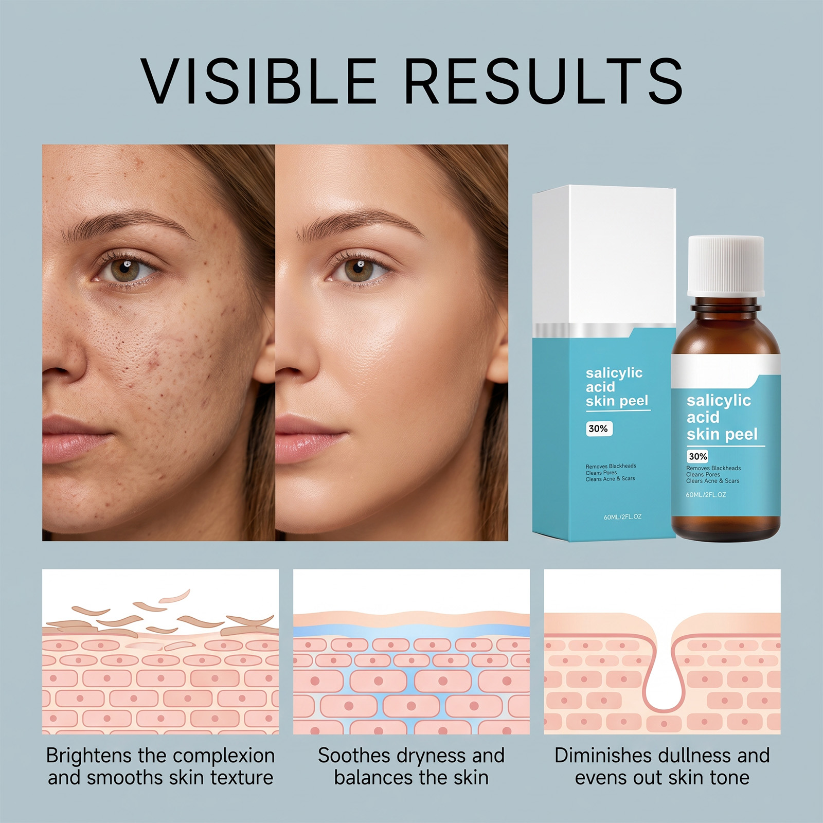 Pore Cleansing Essence Moisturizing Hydrated Delicate Smooth Bright Daily Facial Skin Care Liquid