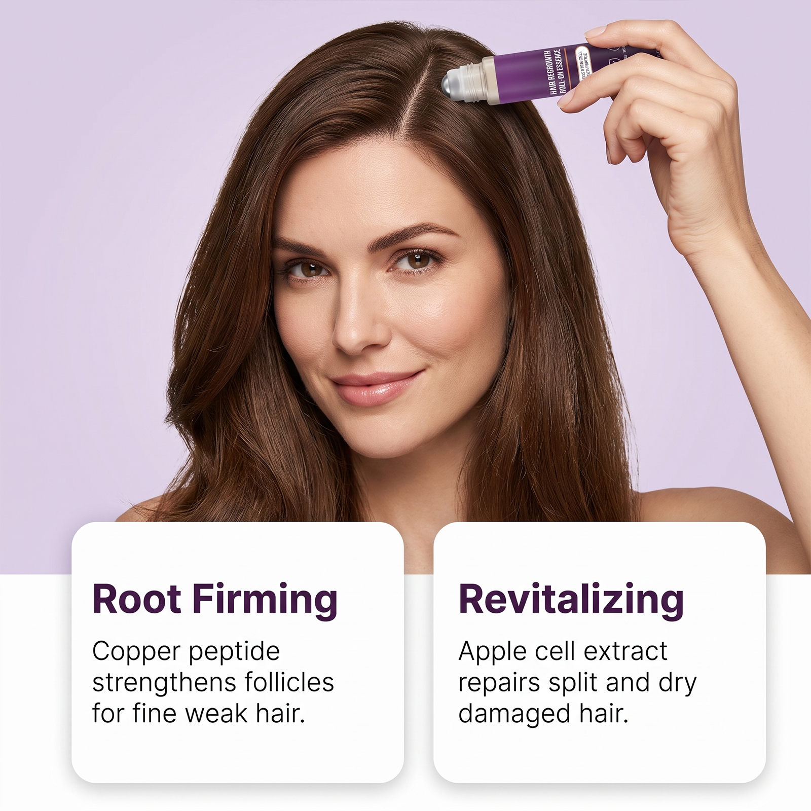 Hair Nourishing Care Roller Root Strengthening Smoothing Balancing Soft Portable Rolling Massager