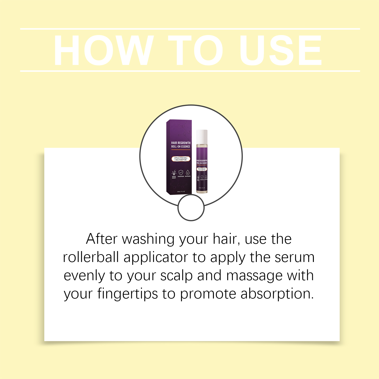 Hair Nourishing Care Roller Root Strengthening Smoothing Balancing Soft Portable Rolling Massager