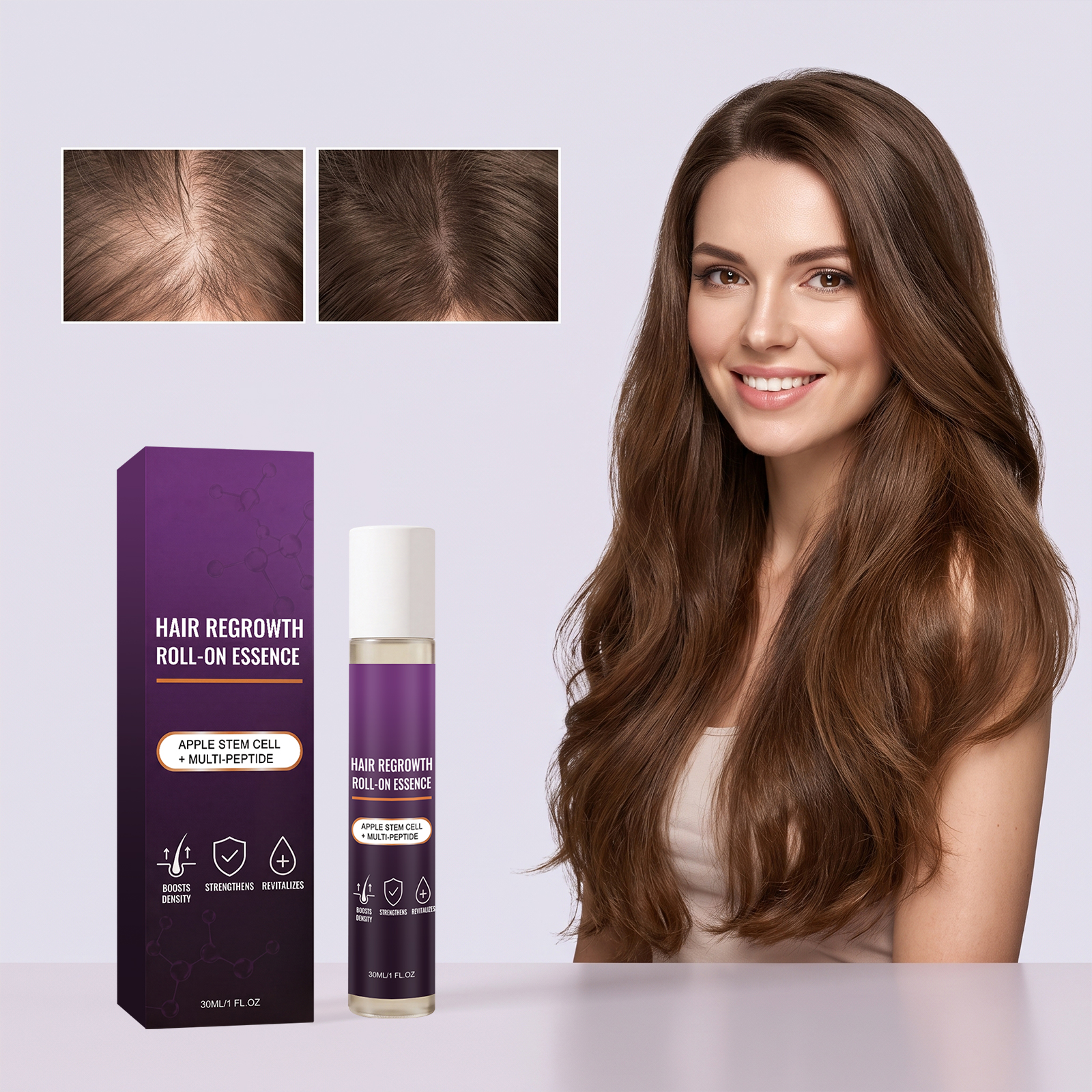 Hair Nourishing Care Roller Root Strengthening Smoothing Balancing Soft Portable Rolling Massager