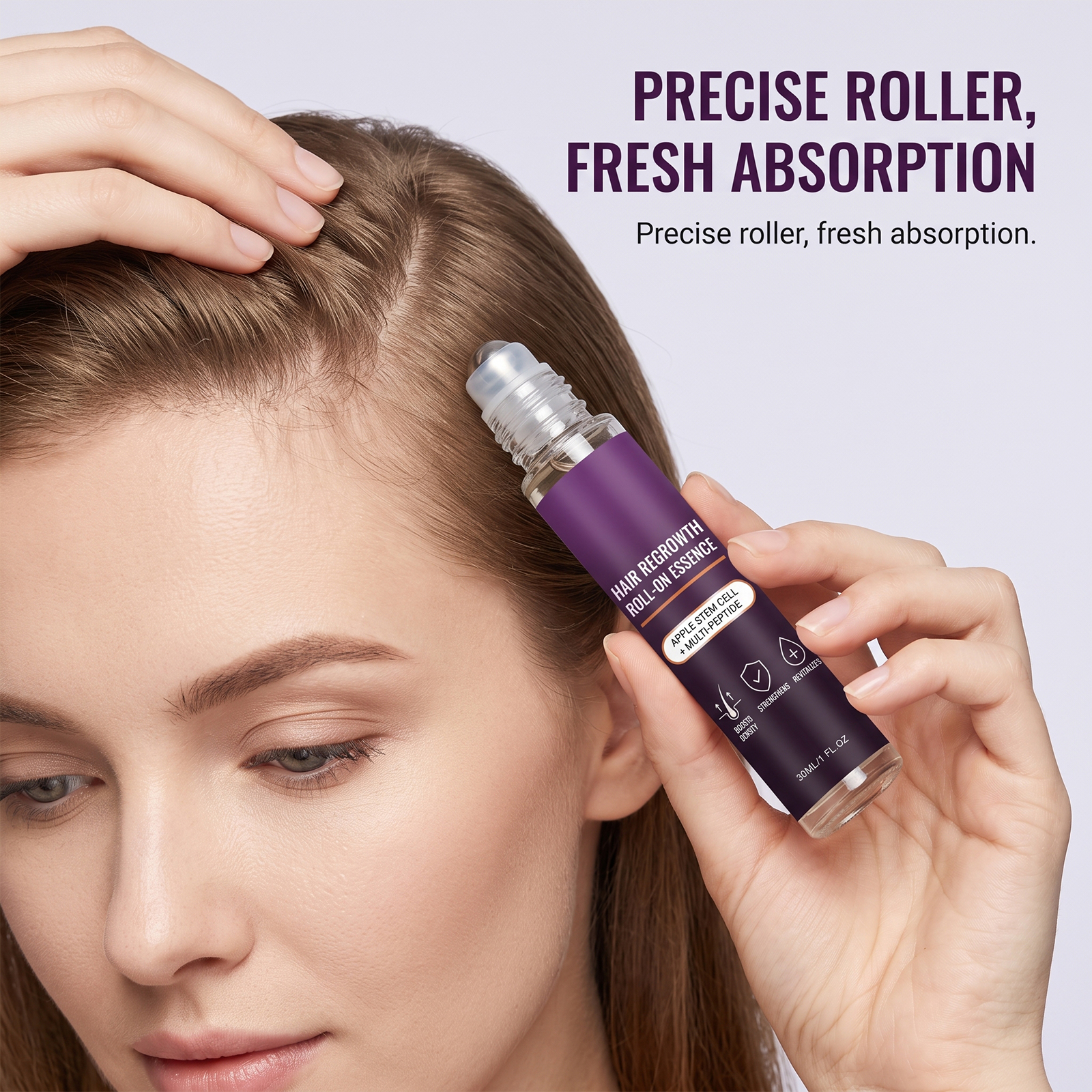 Hair Nourishing Care Roller Root Strengthening Smoothing Balancing Soft Portable Rolling Massager