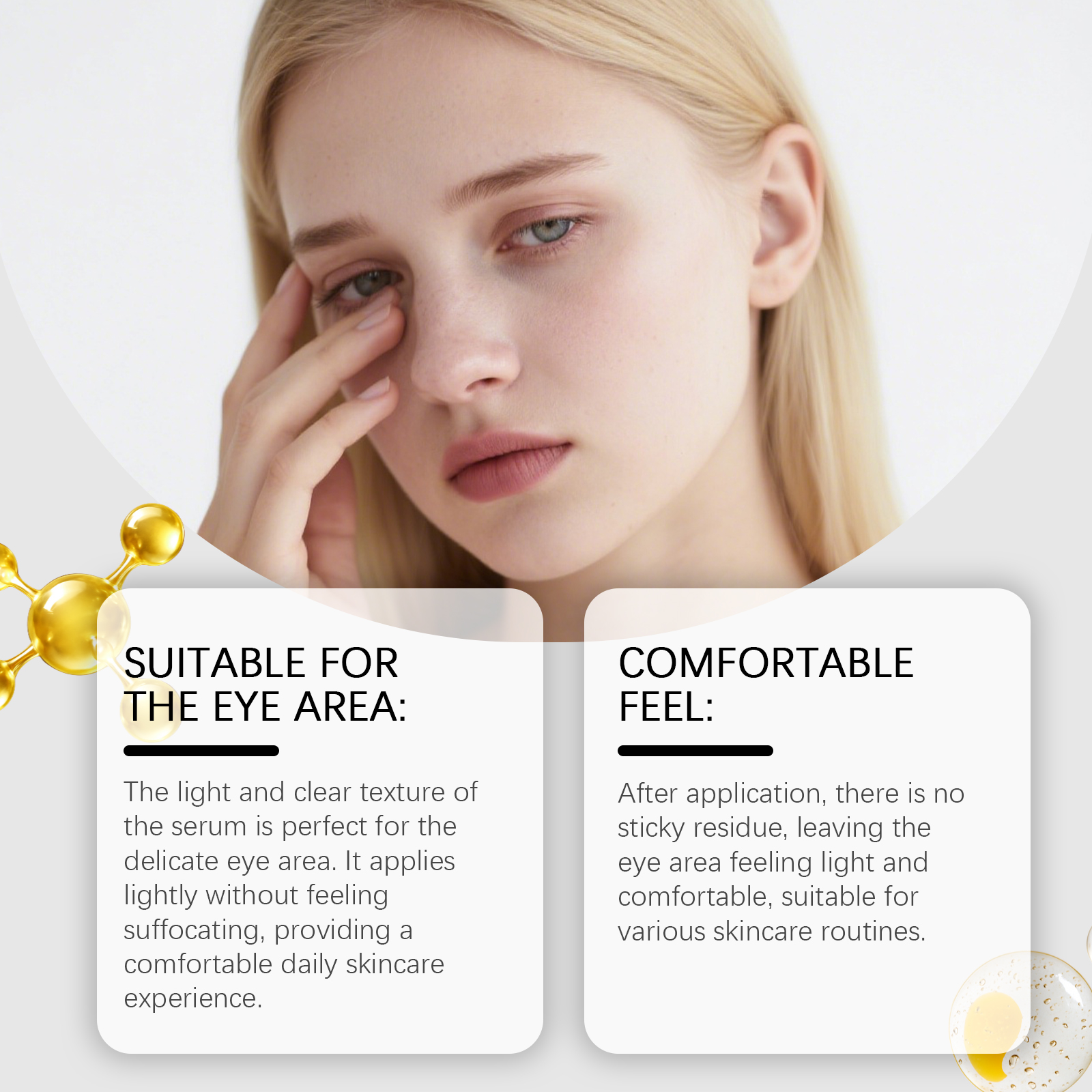 Moisturizing Eye Essence Liquid Hydrating Nourishing Periocular Mild Care Daily Nursing Refreshing Texture Essence Fluid