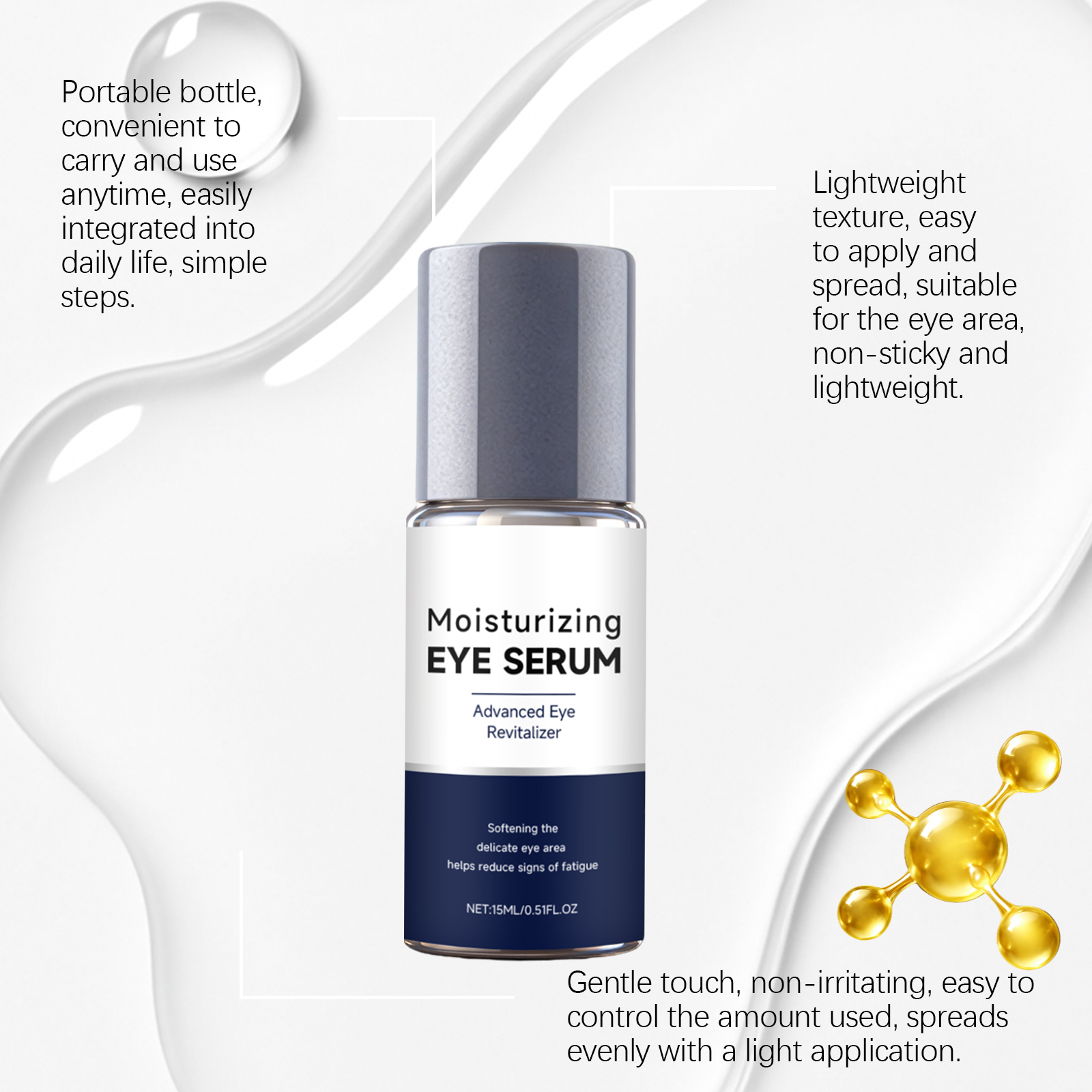 Moisturizing Eye Essence Liquid Hydrating Nourishing Periocular Mild Care Daily Nursing Refreshing Texture Essence Fluid