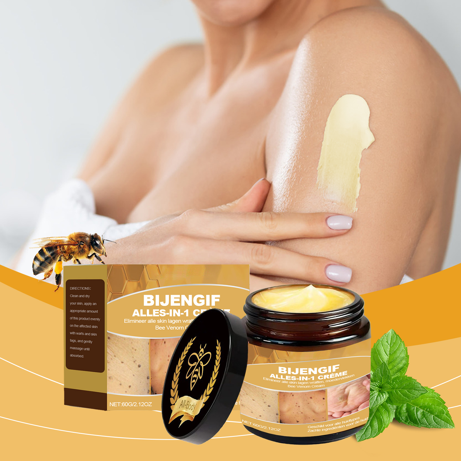 Bee Venum Skin Care Cream Gentle Cleansing Smoothing Hydrating Moisturizing Body Skin Lotion