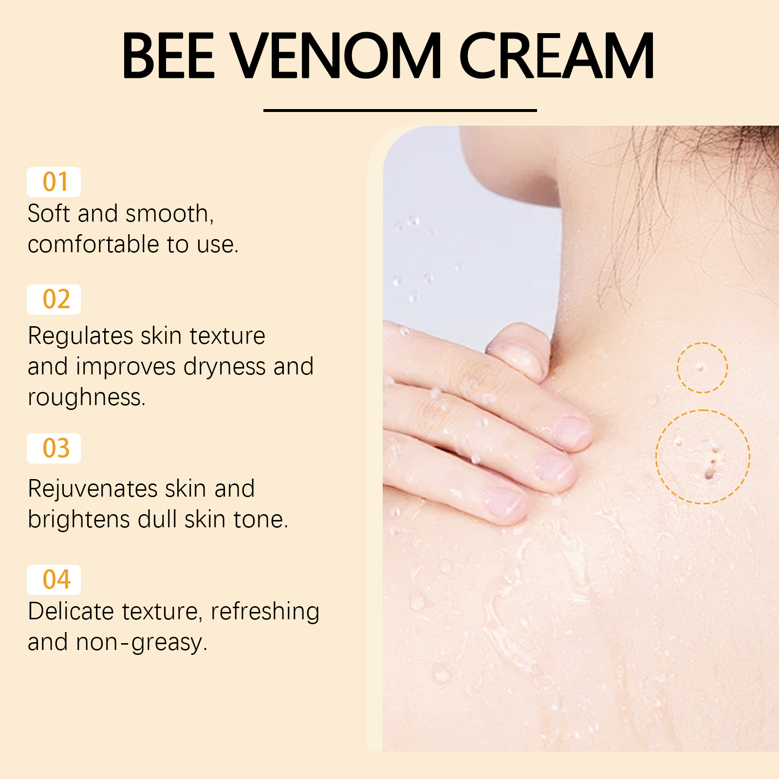 Bee Venum Skin Care Cream Gentle Cleansing Smoothing Hydrating Moisturizing Body Skin Lotion