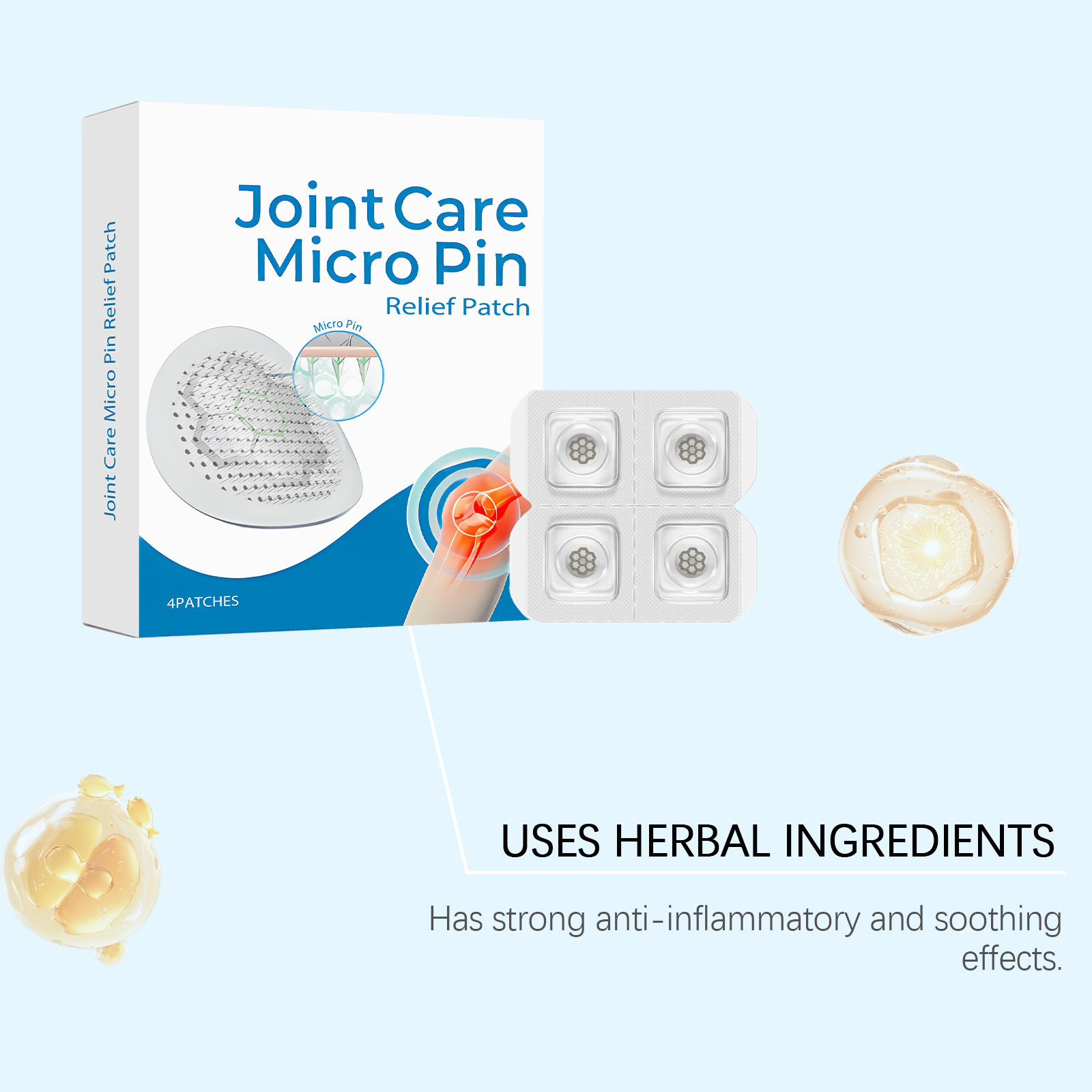 Joint Care Patch Mild Ingredients Nourish Care Comfort Wrist Knee Ankle Body Massage Patch