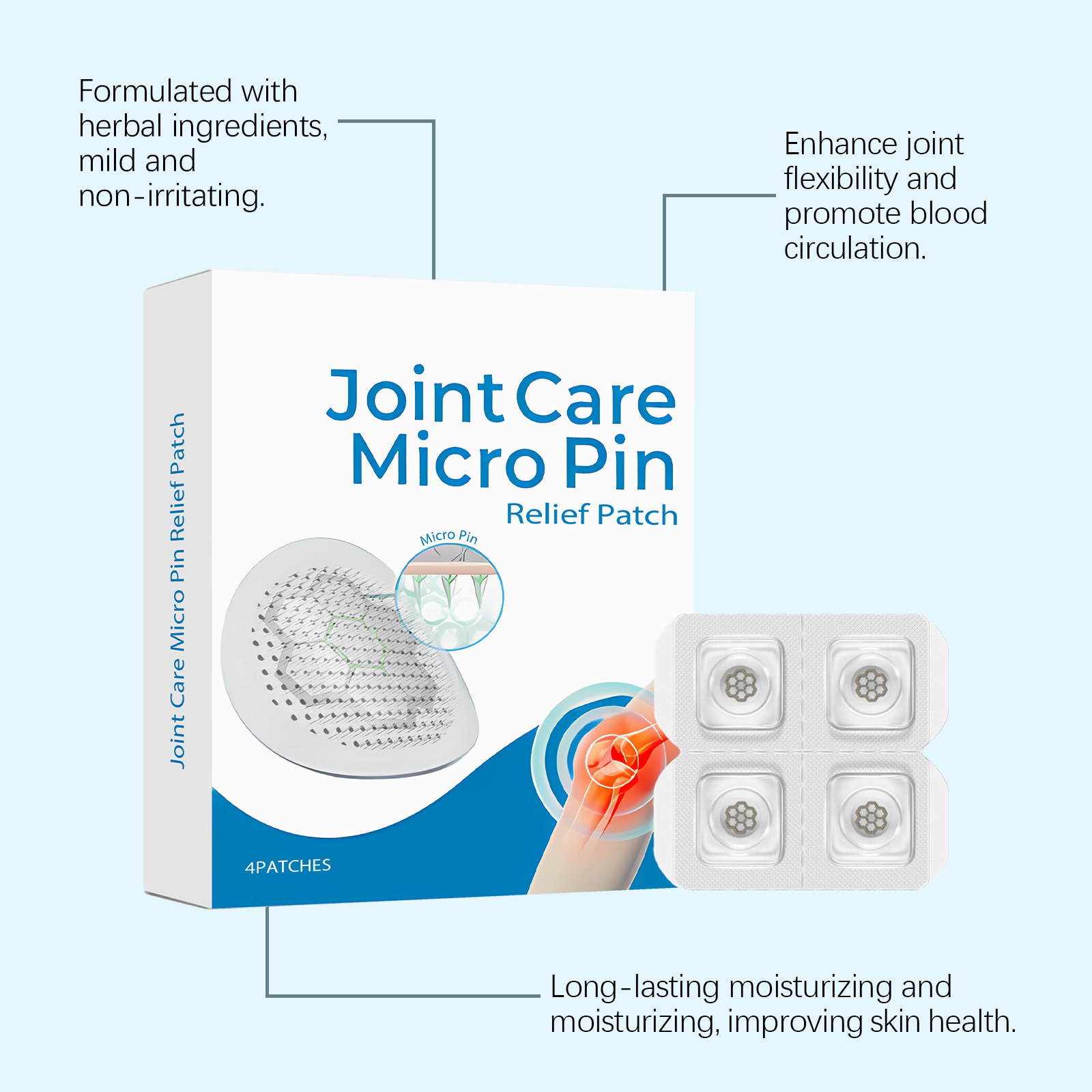 Joint Care Patch Mild Ingredients Nourish Care Comfort Wrist Knee Ankle Body Massage Patch