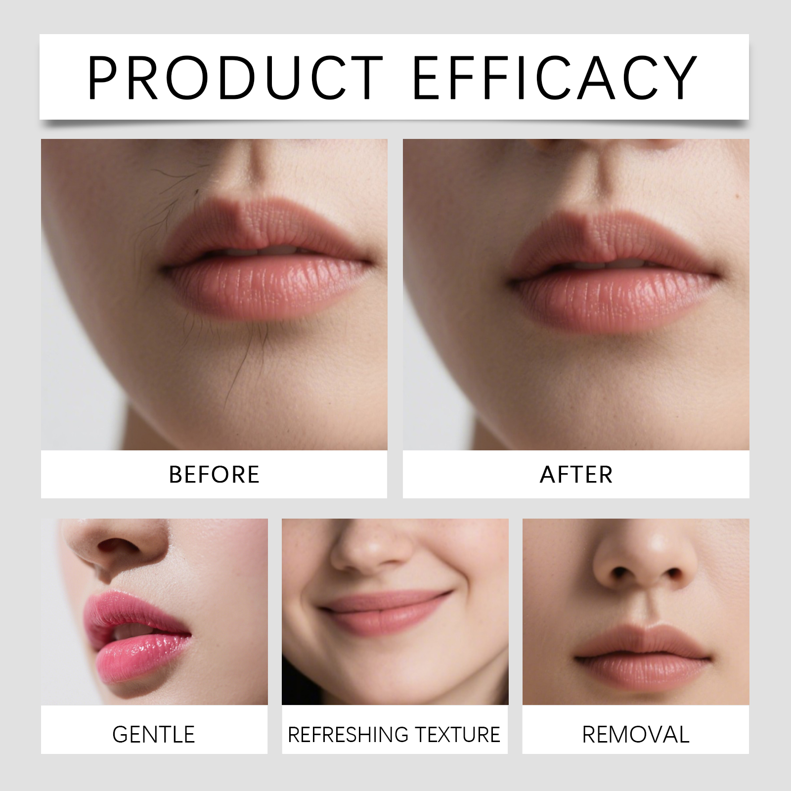 Facial Depilatory Lotion Softens Coarse Hair Inhibits Hair Growth Gentle Natural Plant Extract Skincare