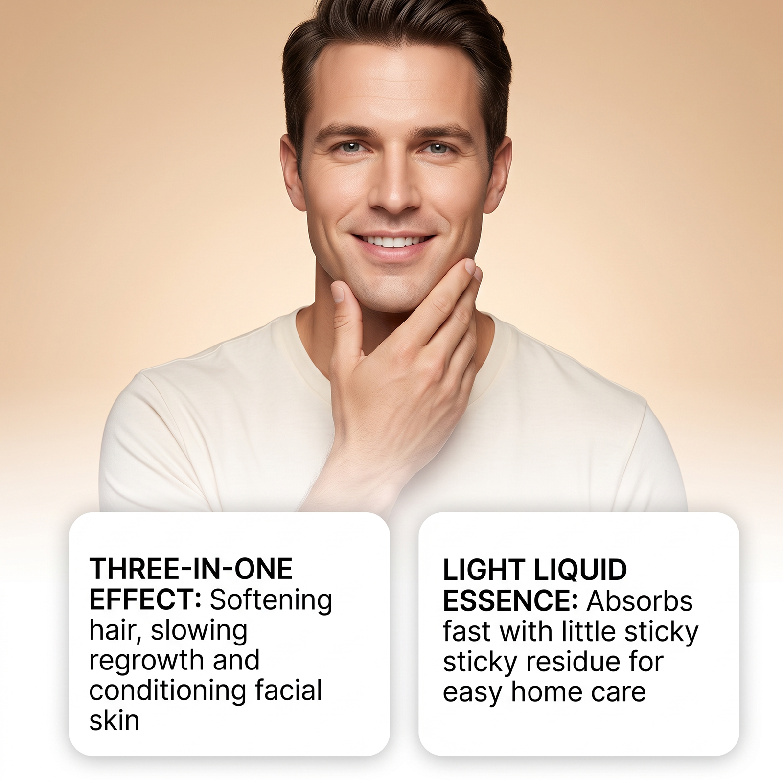 Facial Depilatory Lotion Softens Coarse Hair Inhibits Hair Growth Gentle Natural Plant Extract Skincare