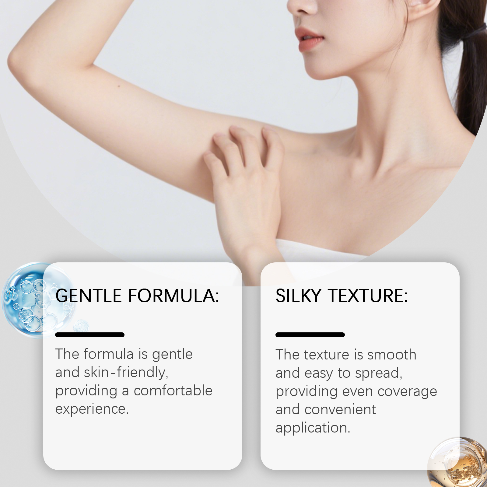 Mild Soft Depilatory Cream Gentle Clean Body Hair Fresh Odorless Refreshing Nonsticky Comfort Care