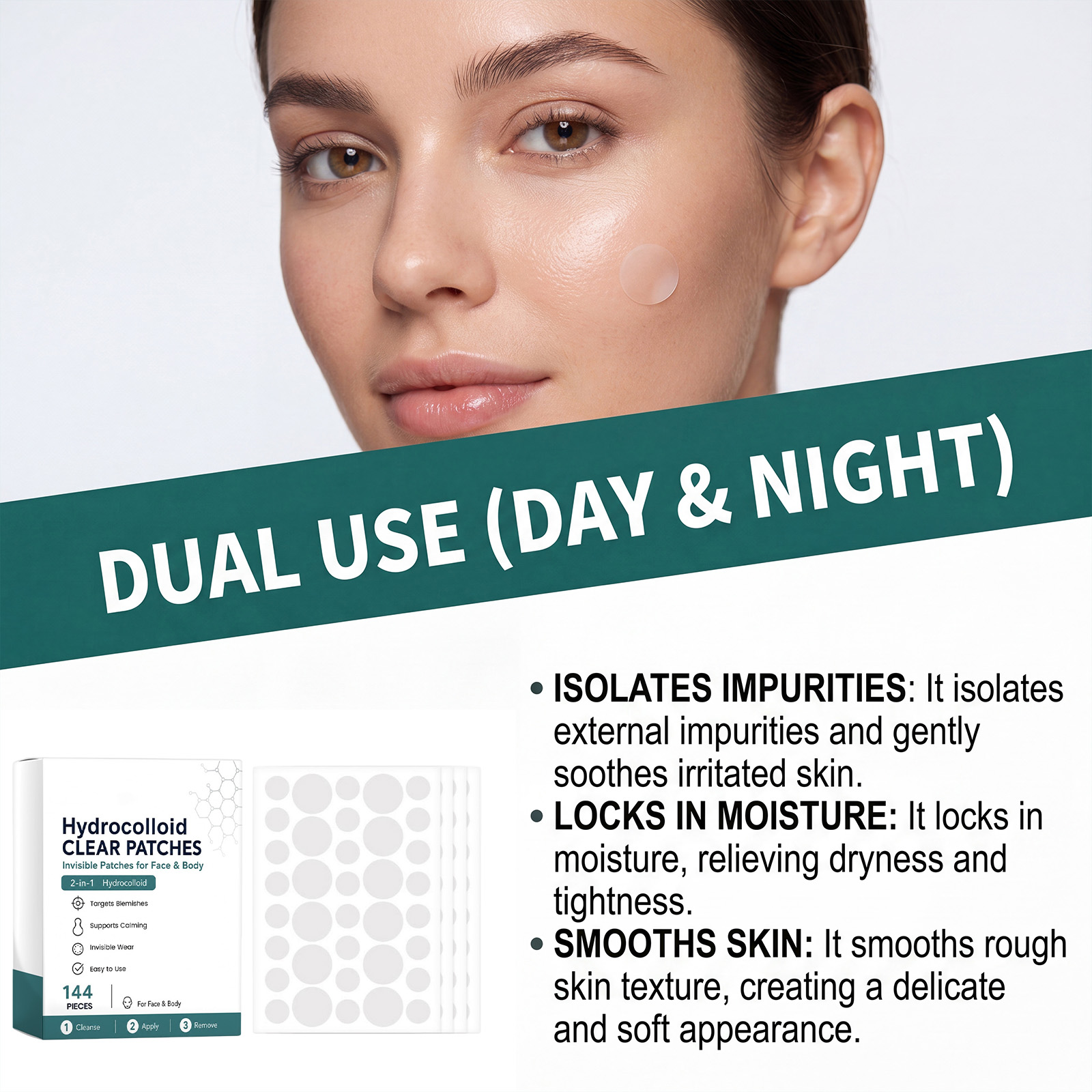 Acne Patch Gentle Thin Closefit Breathable Comfortable Clean Facial Skin Blemish Invisible Acne Care Sticker