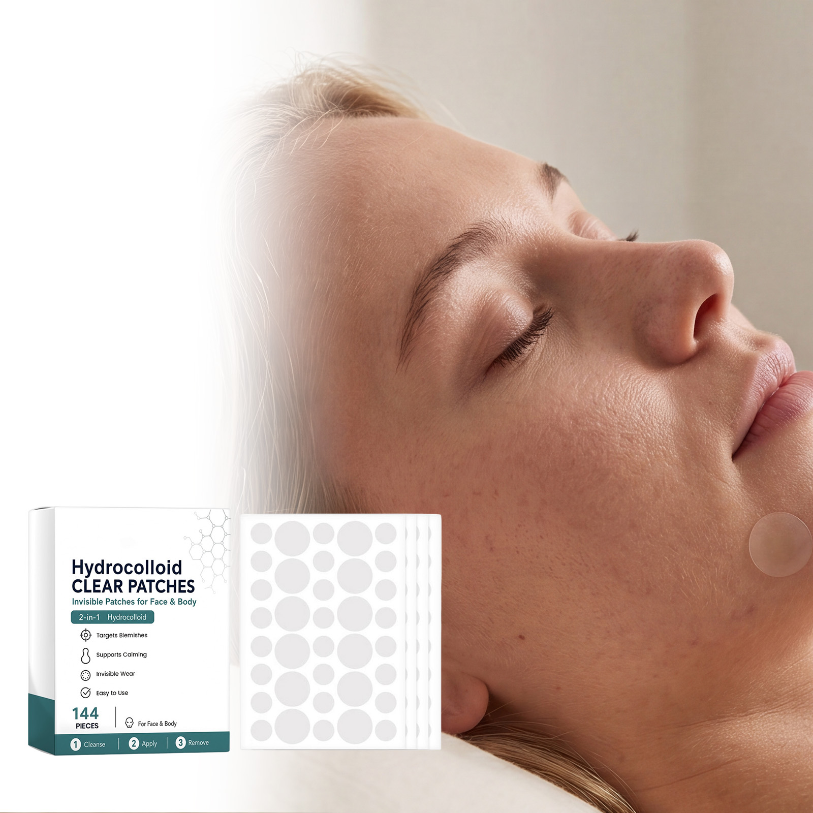 Acne Patch Gentle Thin Closefit Breathable Comfortable Clean Facial Skin Blemish Invisible Acne Care Sticker