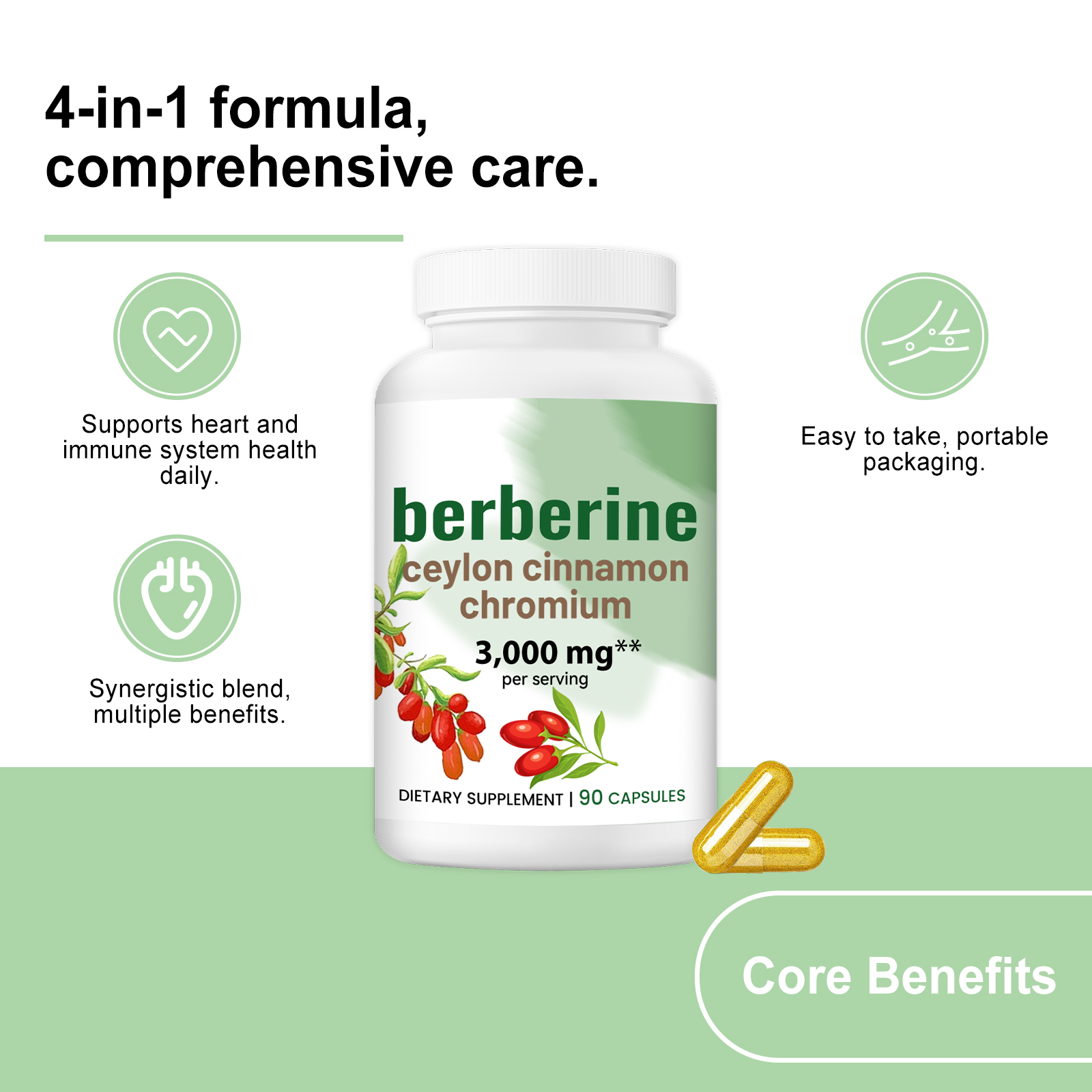 Body Care Capsules Gentle Nourishing Dietary Supplement Maintain Physical Vitality Mild Ingredient