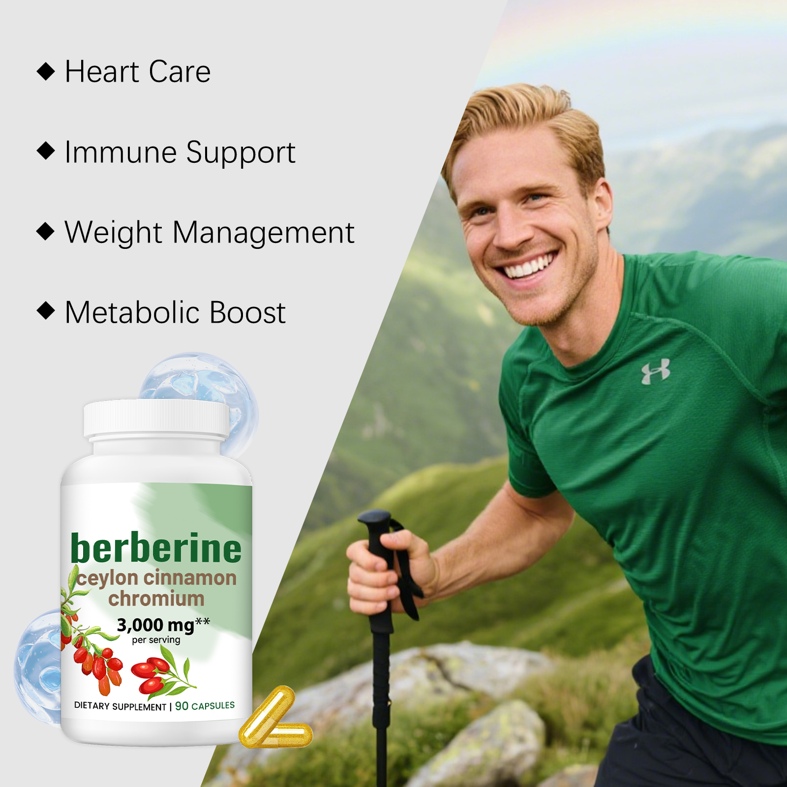 Body Care Capsules Gentle Nourishing Dietary Supplement Maintain Physical Vitality Mild Ingredient