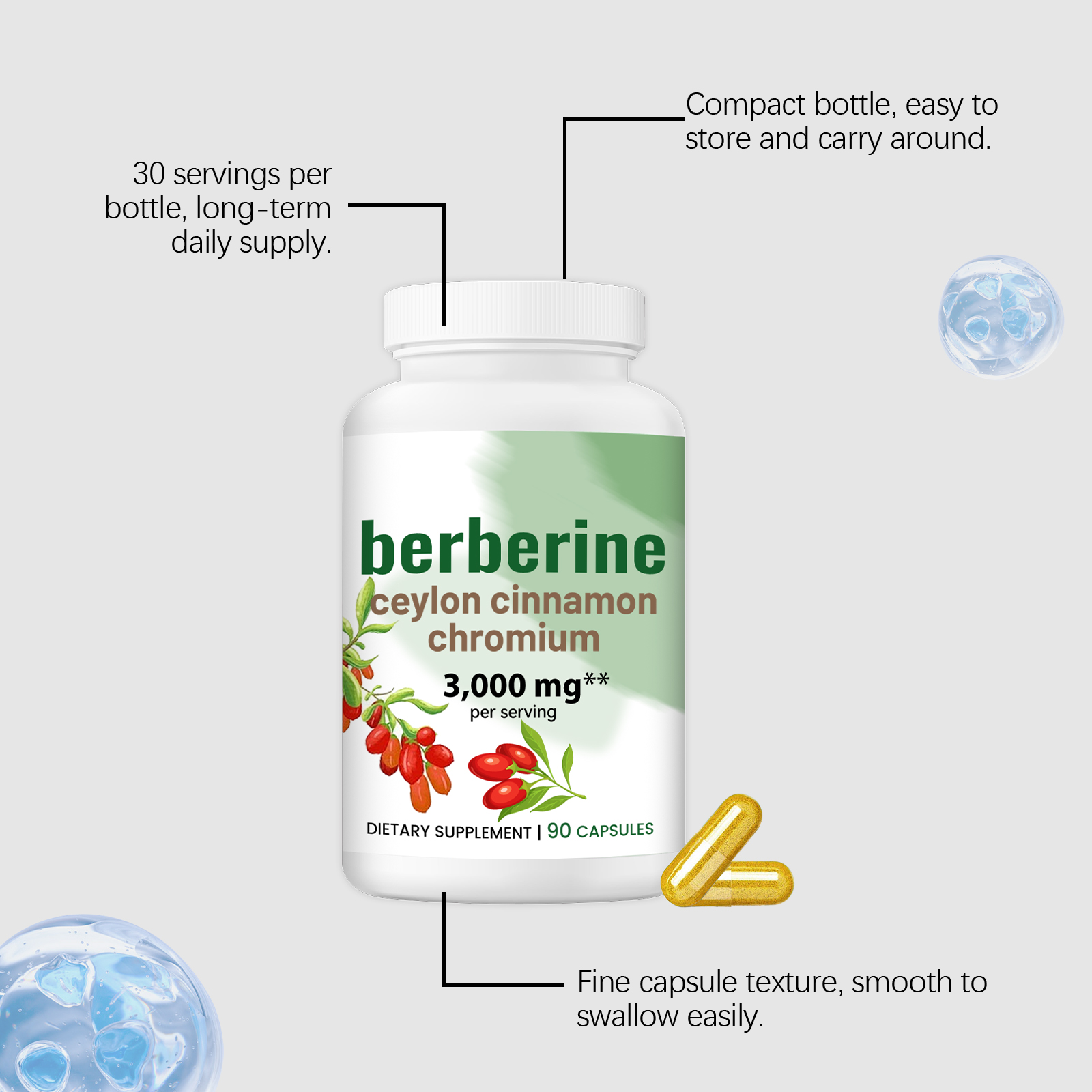 Body Care Capsules Gentle Nourishing Dietary Supplement Maintain Physical Vitality Mild Ingredient