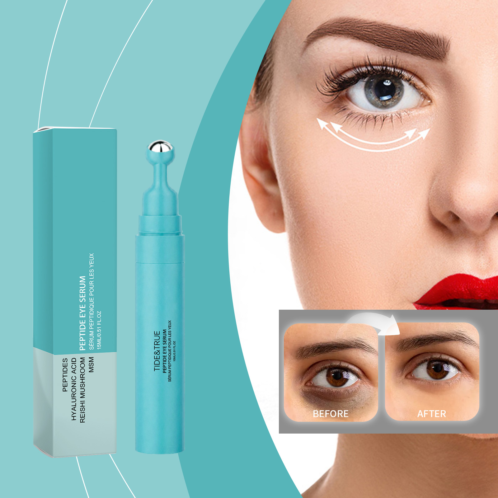 Polypeptide Eye Essence Containing Botanical Extract Mild Hydrating Moisturizing Soft Nourishing Periorbital Skin Care Liquid