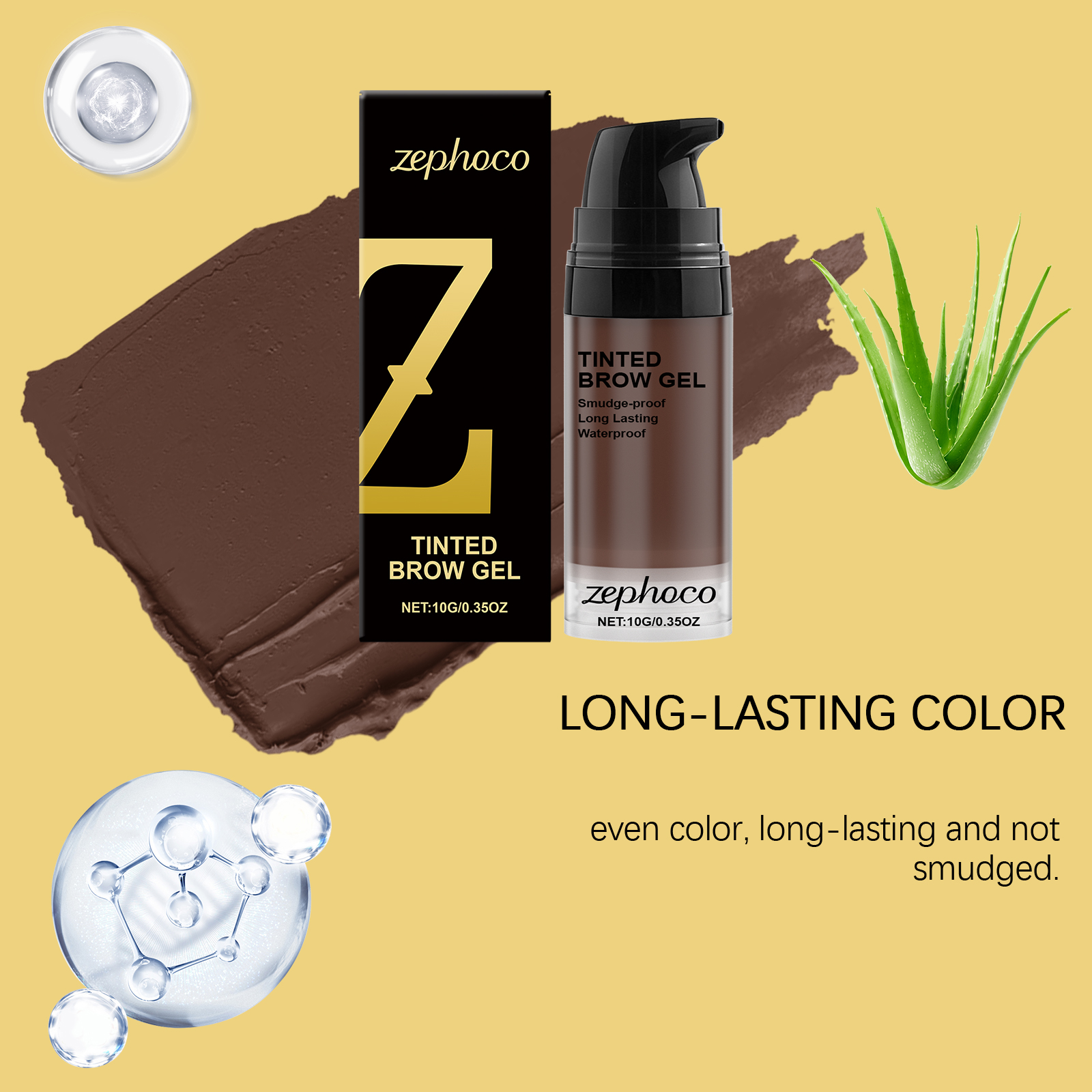 Eyebrow Tint Gel Dark Brown Long Lasting Color Firm Shaping Clear Three Dimensional Eyebrow Personalized Makeup