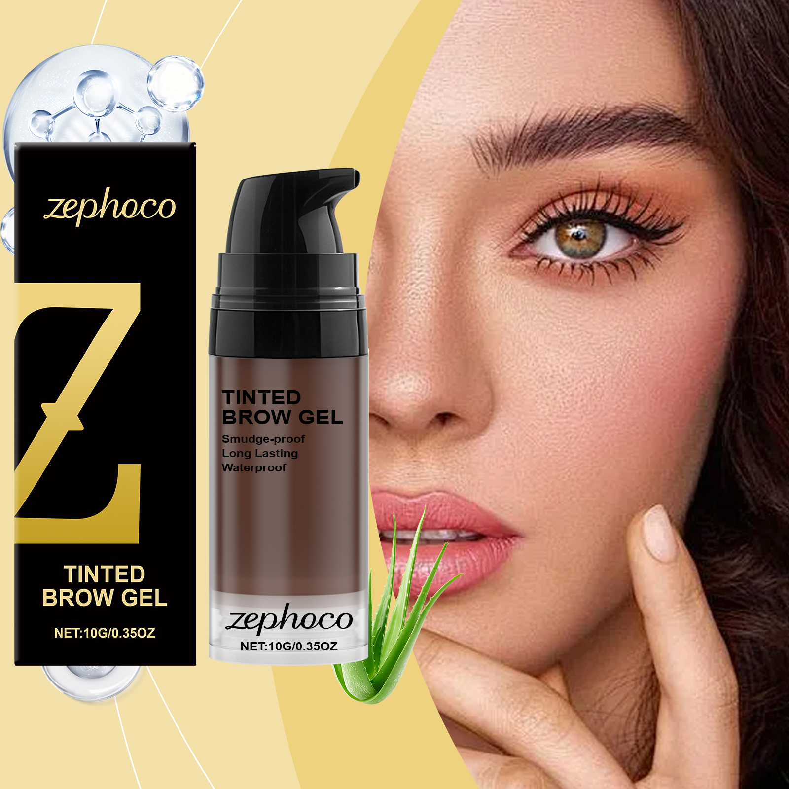 Eyebrow Tint Gel Dark Brown Long Lasting Color Firm Shaping Clear Three Dimensional Eyebrow Personalized Makeup