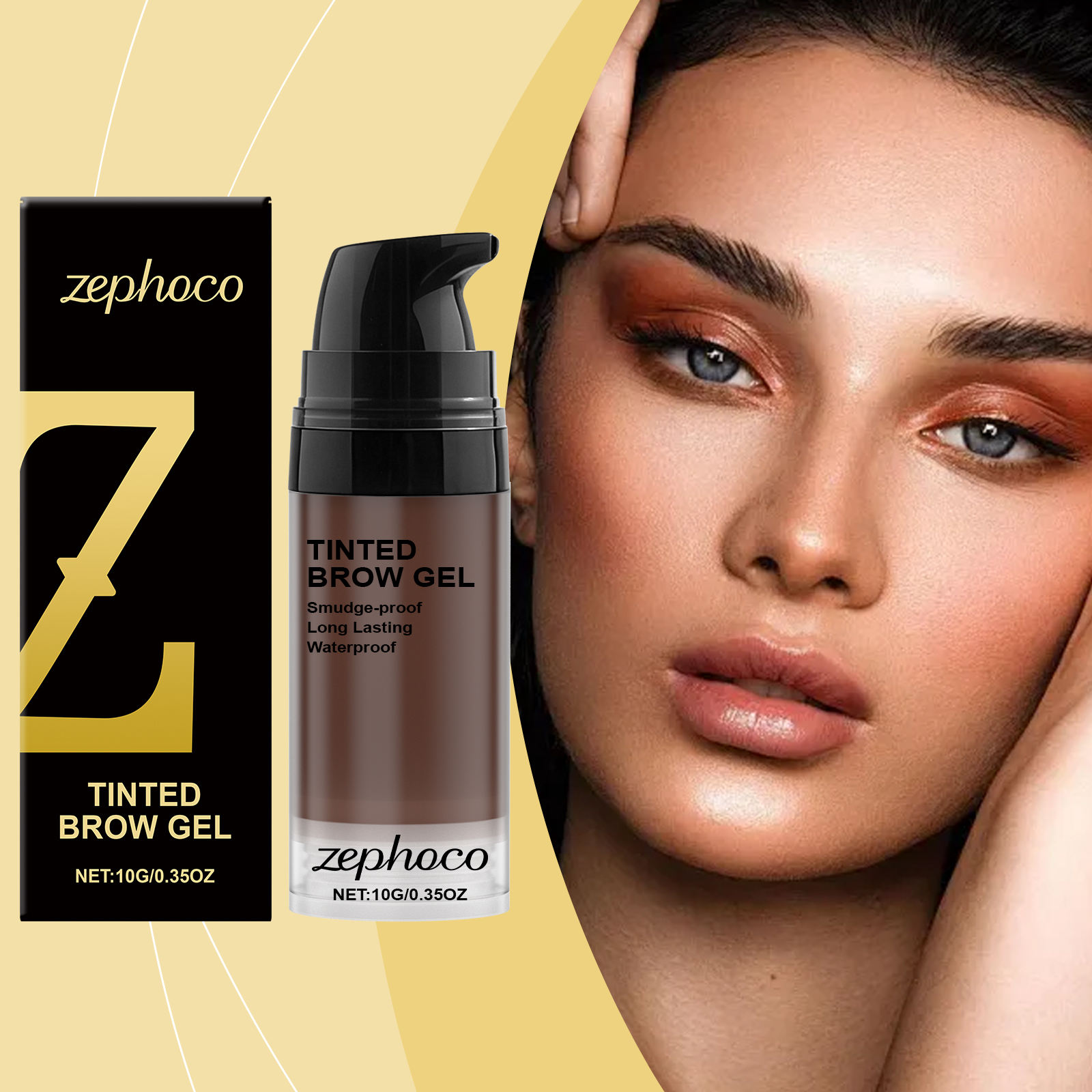 Eyebrow Tint Gel Dark Brown Long Lasting Color Firm Shaping Clear Three Dimensional Eyebrow Personalized Makeup