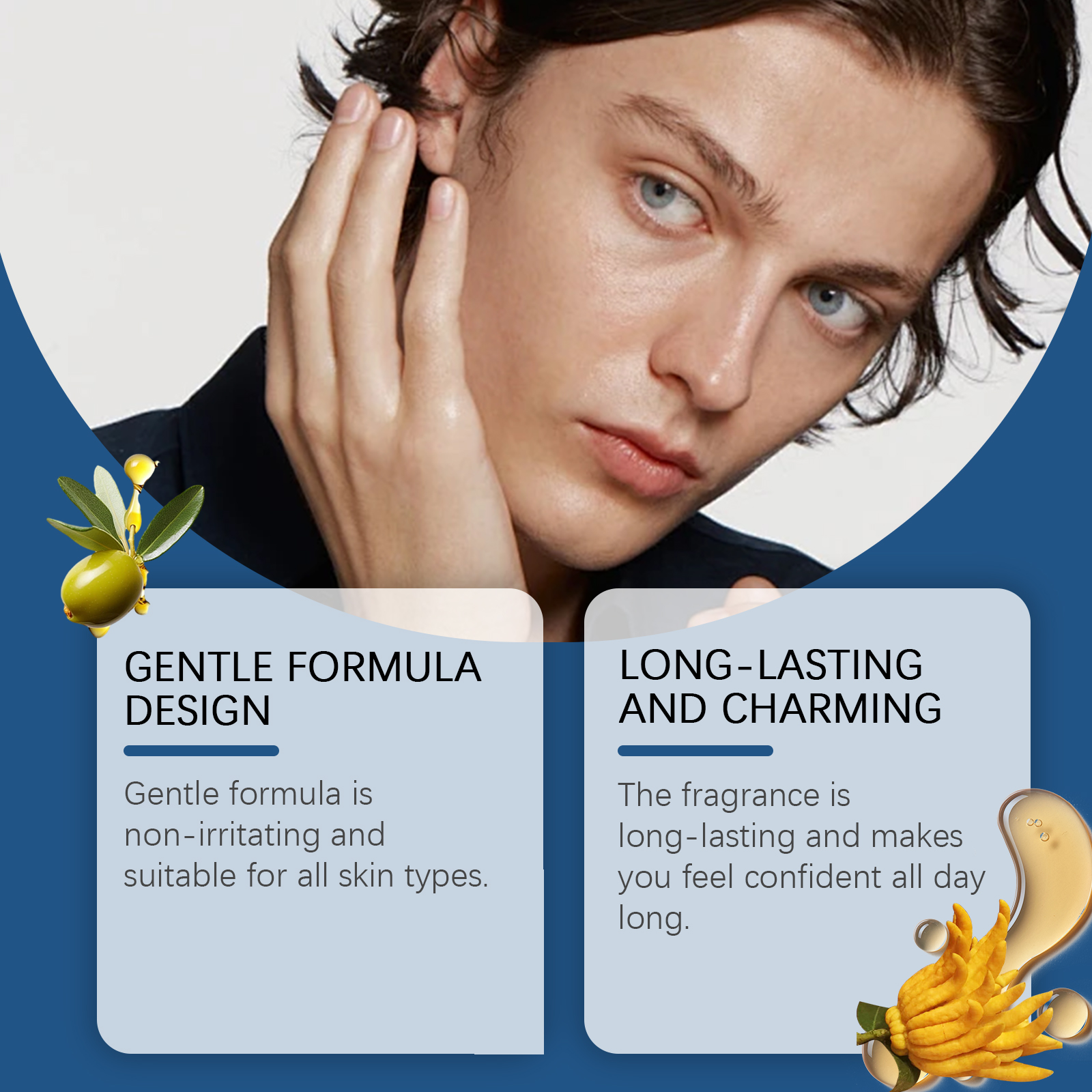 Solid Balm For Men Charming Fresh Natural Portable Long Lasting Fragrance Scent Balm