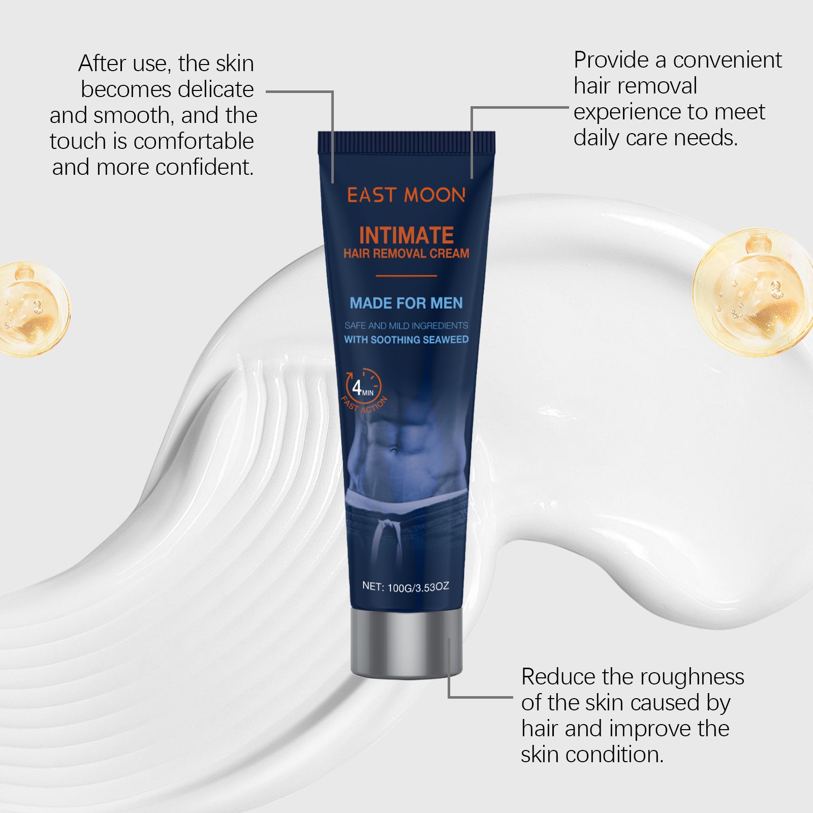 Hair Removal Cream For Body Gentle Smoothing Moisturizing For Soft Skin Daily Care