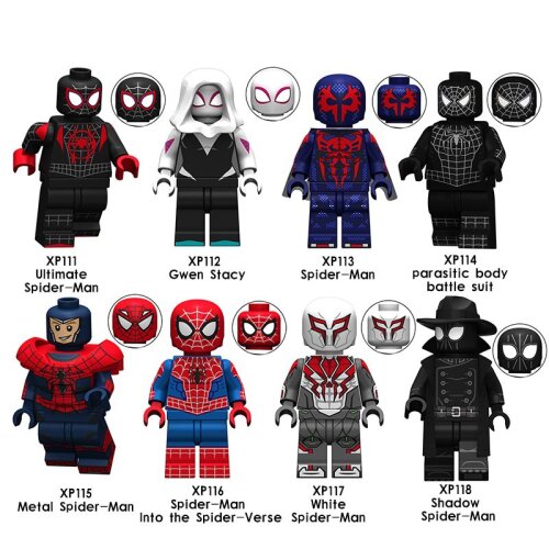 8PCS Spiderman Collection Minifigures Building Blocks Compatible Lego