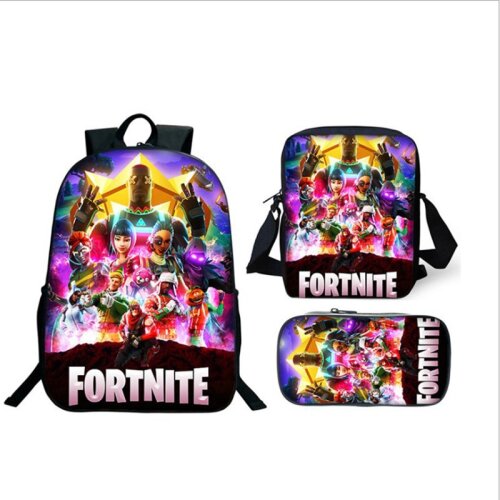 Fortnite Game School Bag Backpack Lunch Bag Pencil Case 3PCS